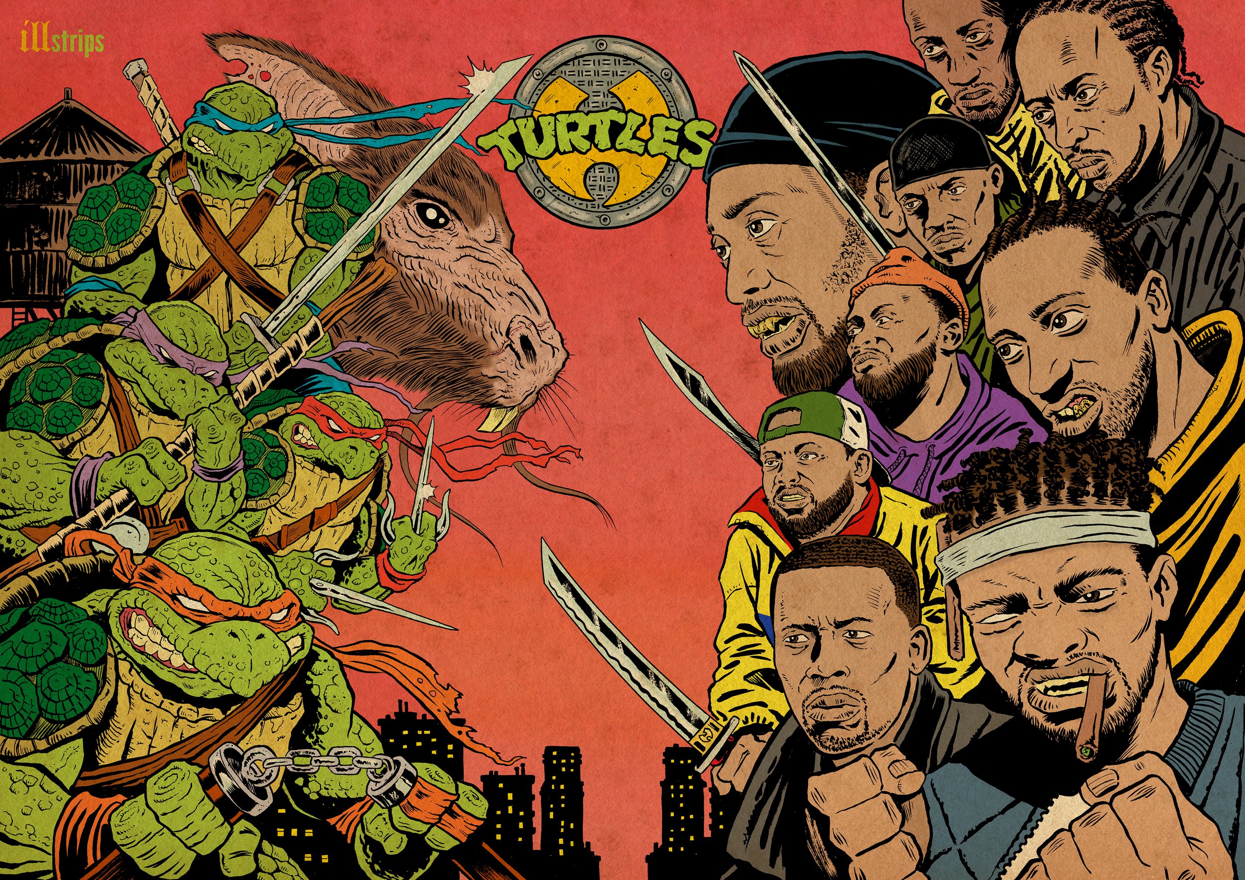 wu turtles wu-tang 難しい clan × turtles タートルズ