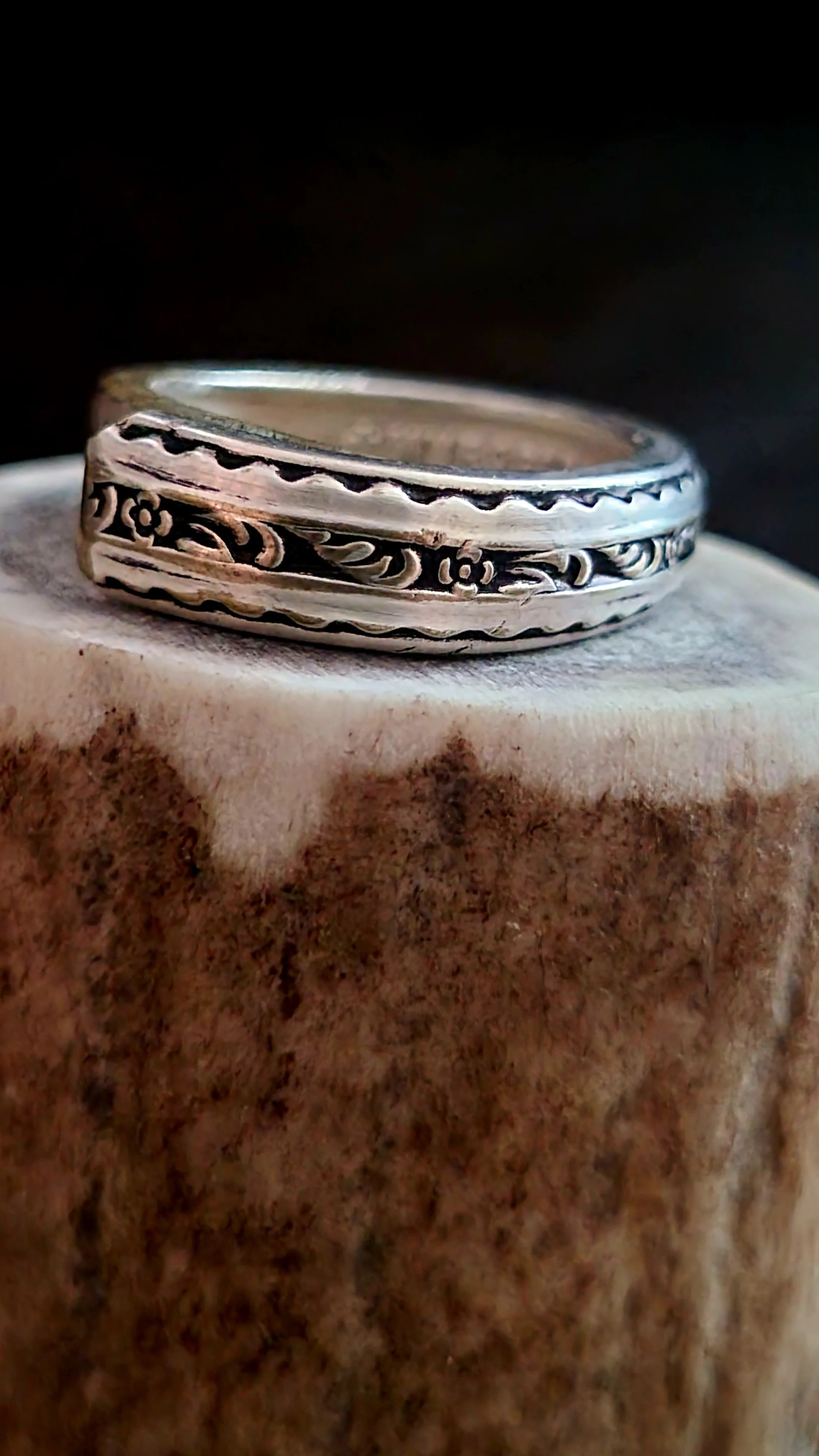 Vintage Scrollwork Spoon Ring