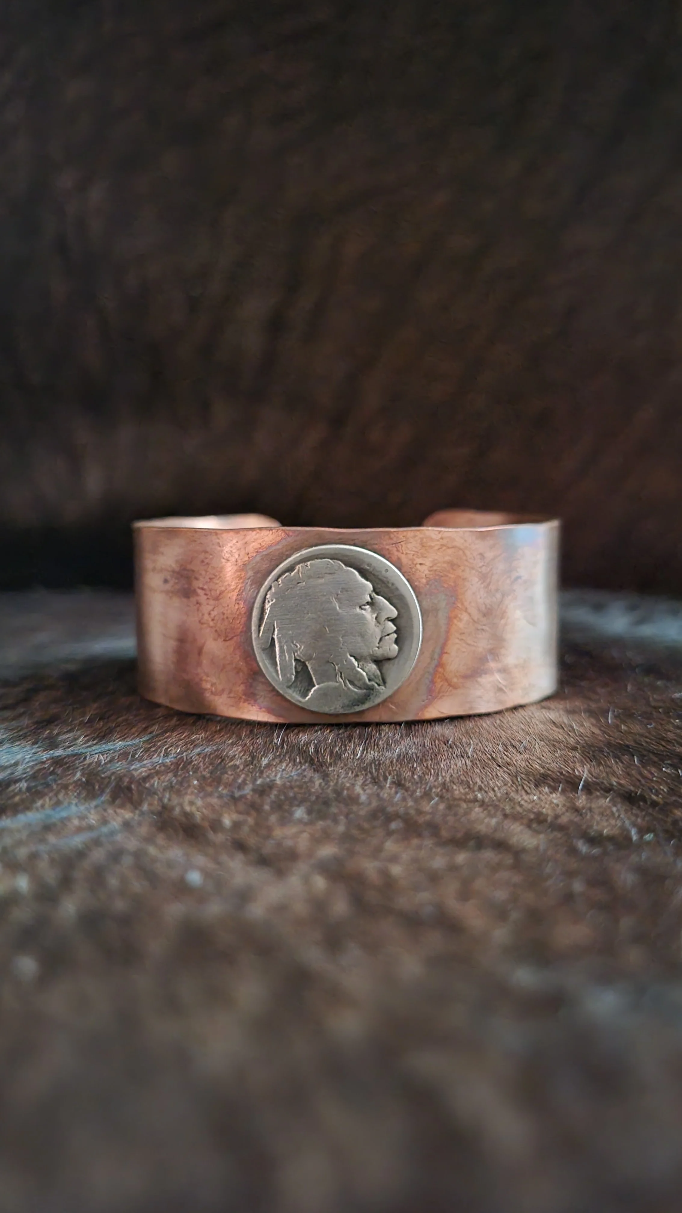copper cuff indian head nickel