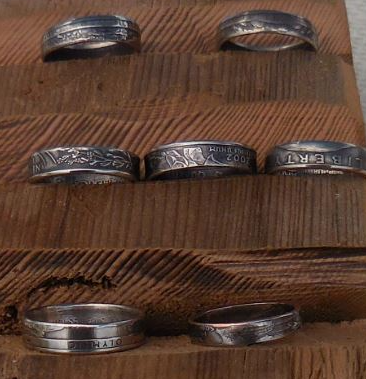 Quarter coin ring