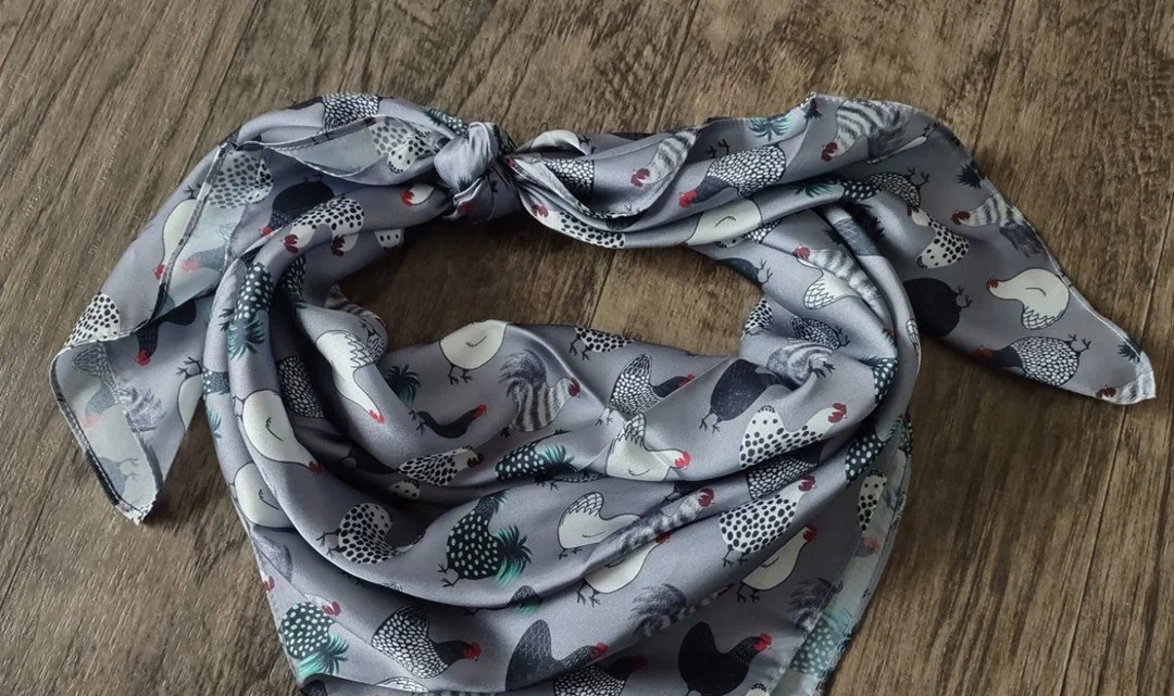 Chicken scarf wildrag turquoise red