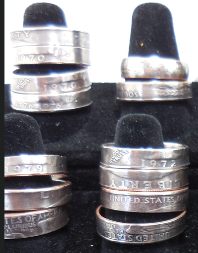 Quarter coin ring