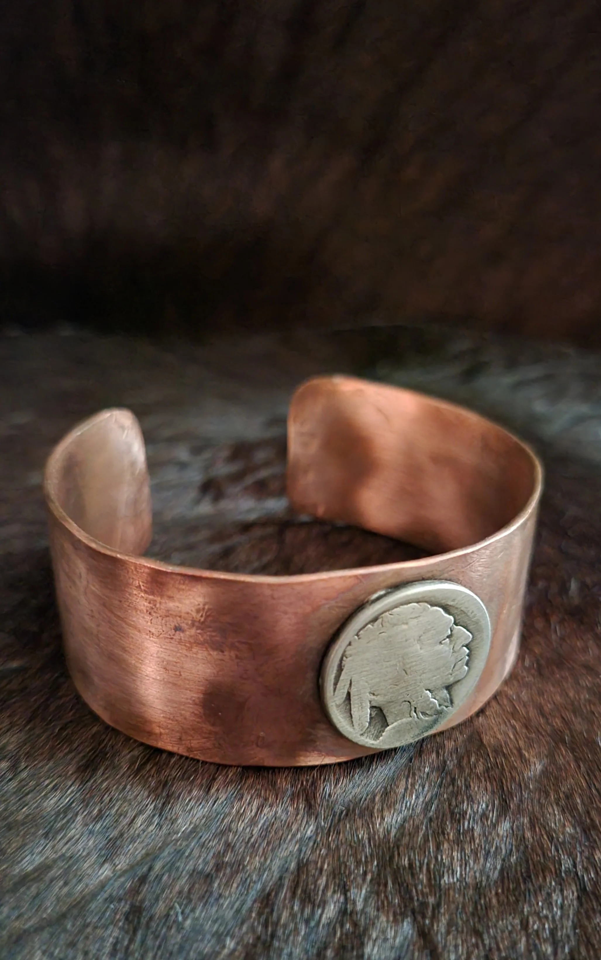 copper cuff indian head nickel