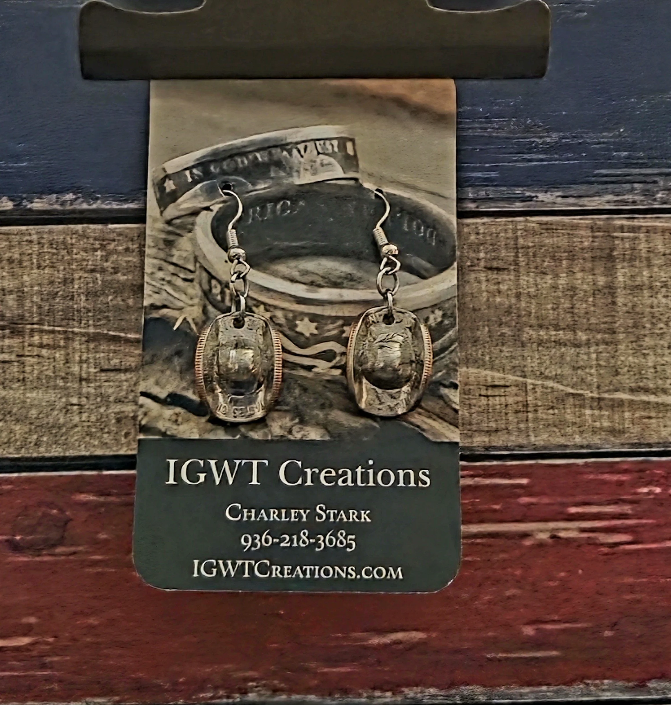 Dime cowboy hat earrings.jpg US dimes