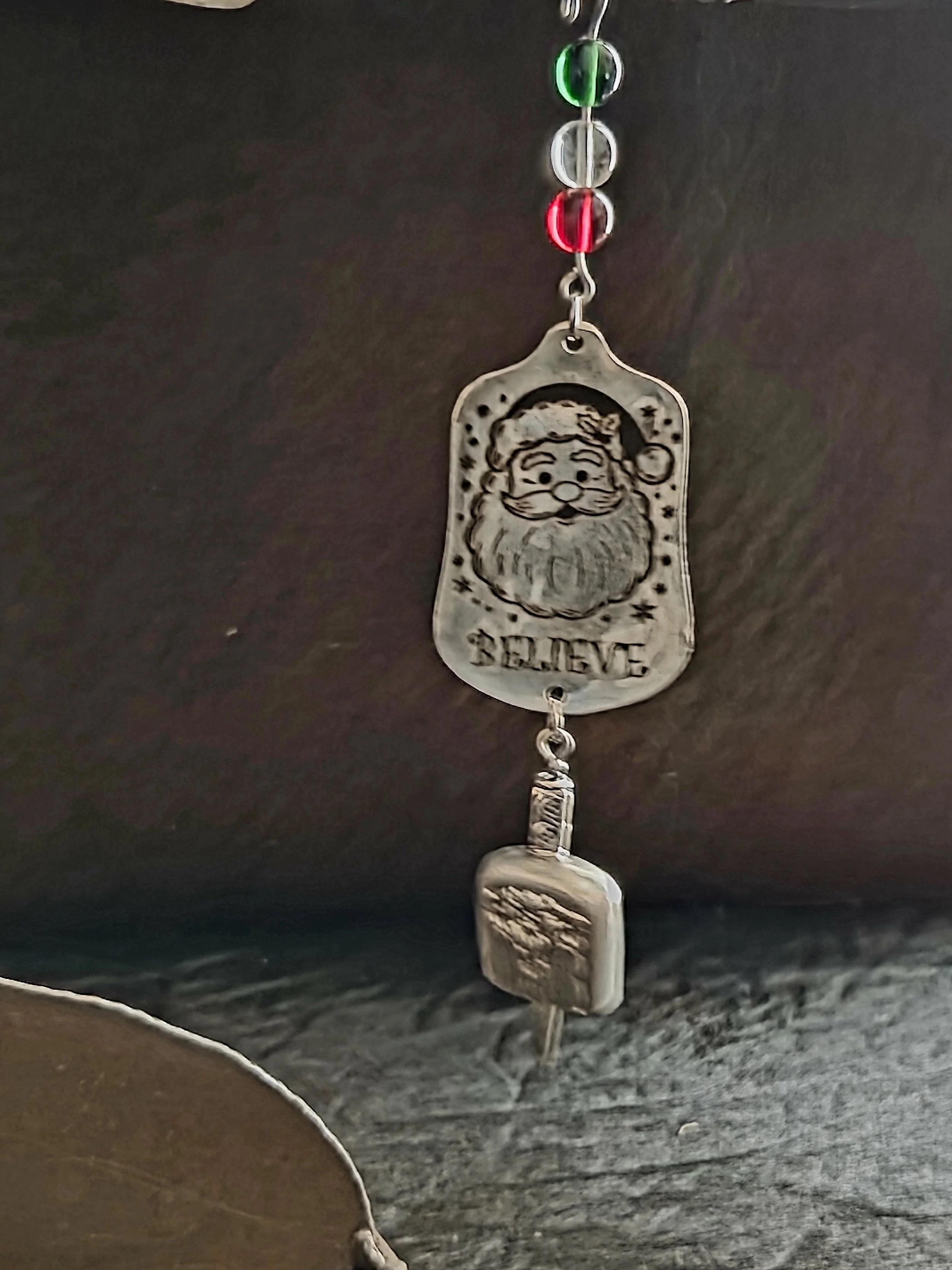 Bell - Santa Believe Silverware bell ornament.jpg