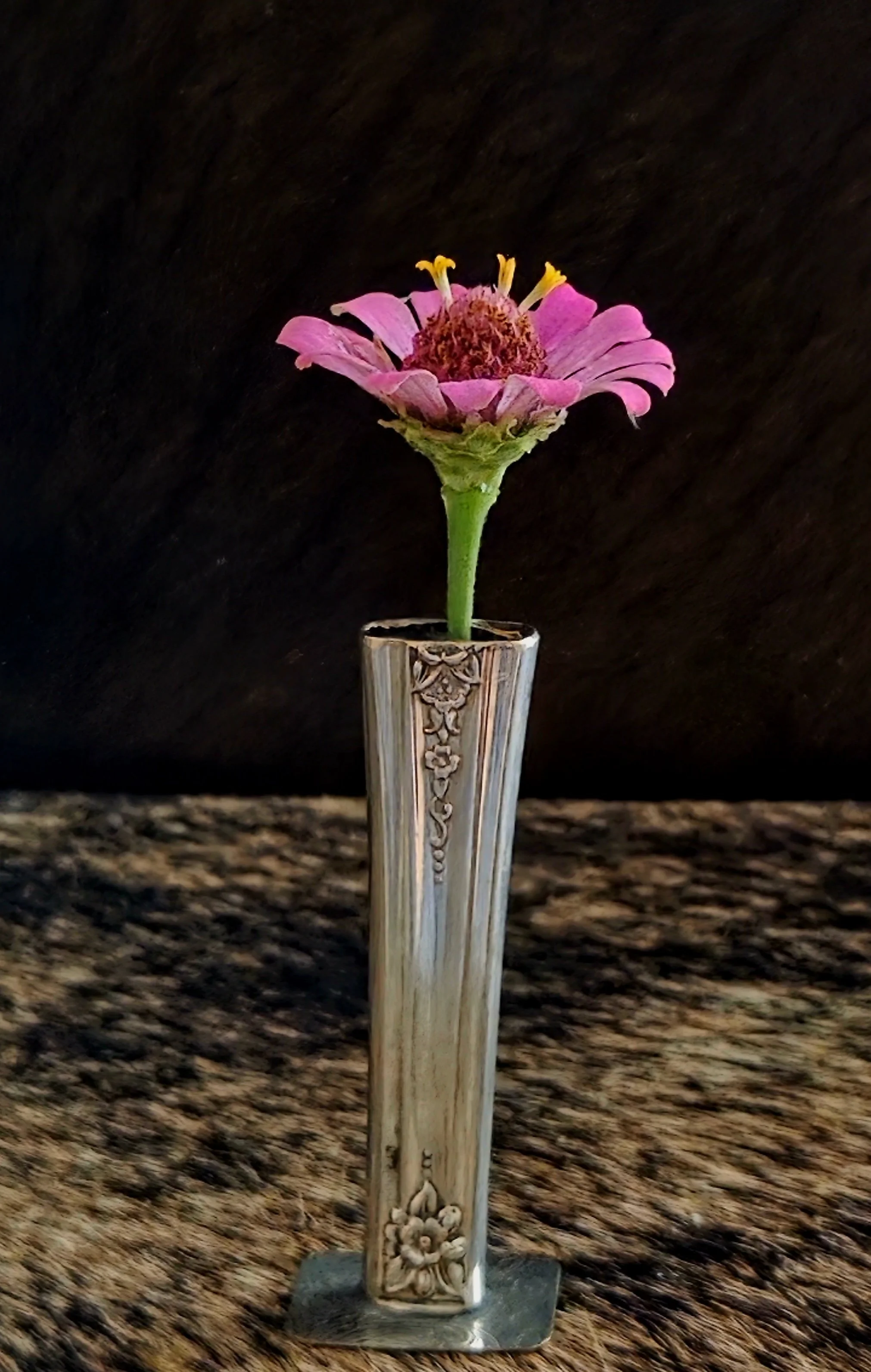 Apple Blossom silverware pattern vase