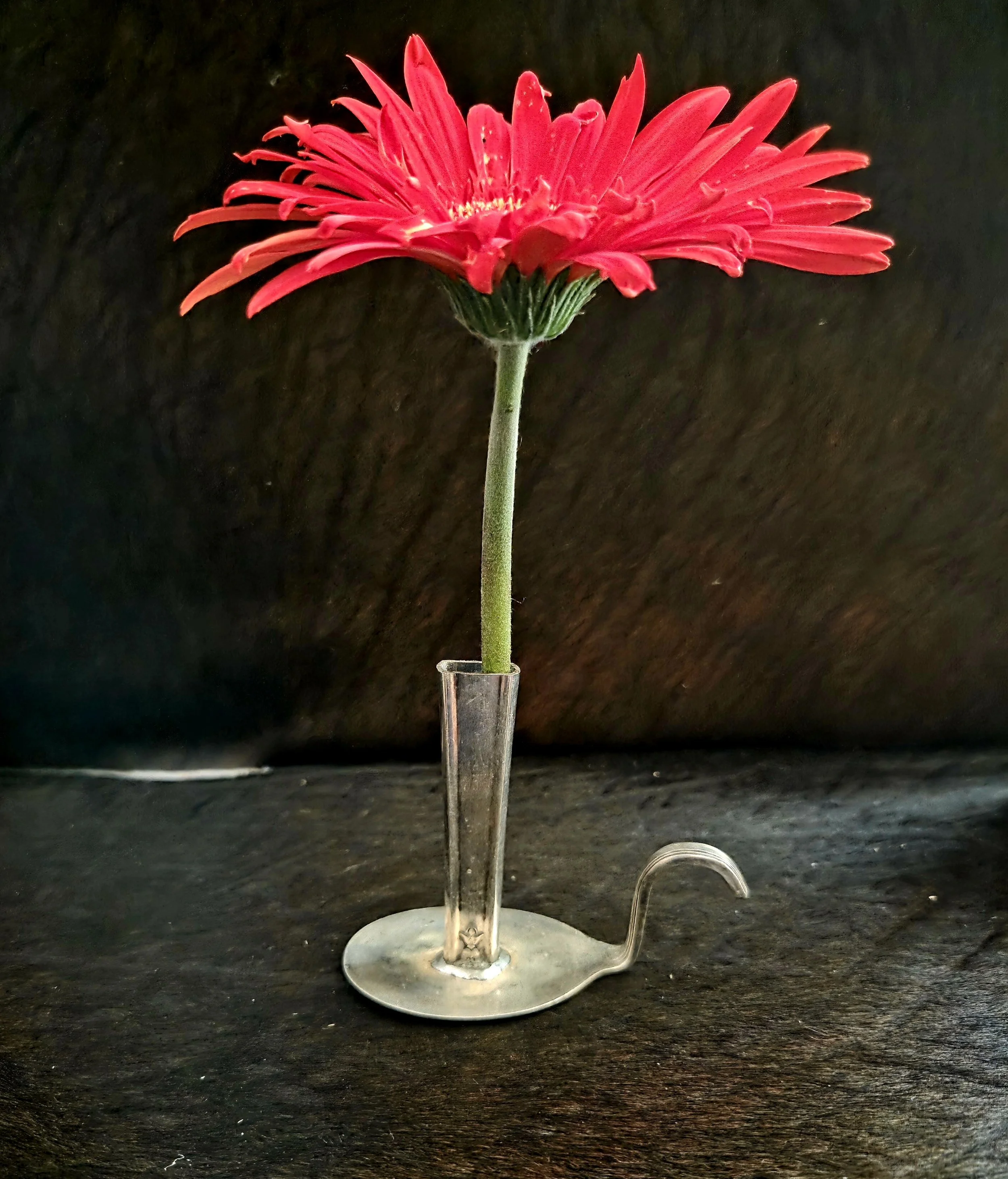 Miniature silverware vase