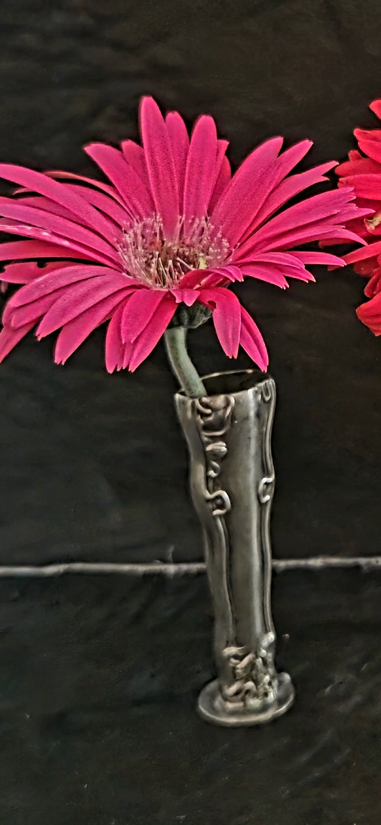 repurposed silverware miniature vase