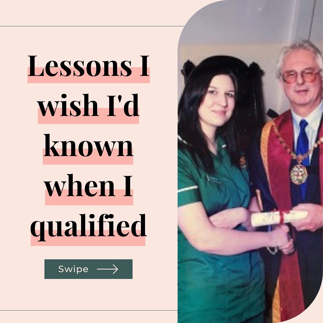 Re-sharing these VERY important lessons for #vnam2023 💚👇🏻

 I wish I had known these when I was 20 years old.

Looking back at newly-qualified me, I barely recognise her. But I can absolutely remember how she felt all those years ago.

👉 She didn