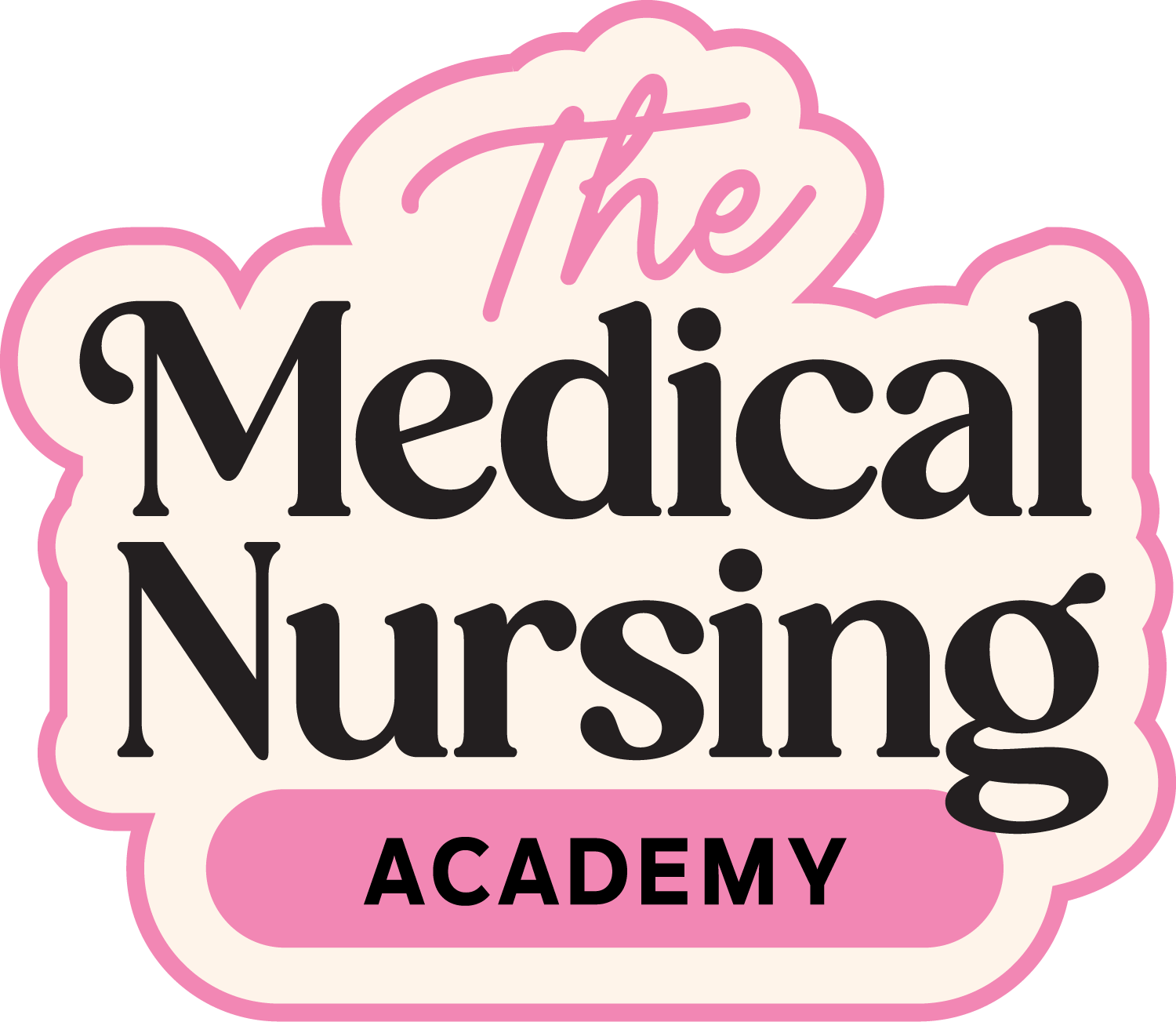 The Medical Nurse Academy icon in pink, green, and cream
