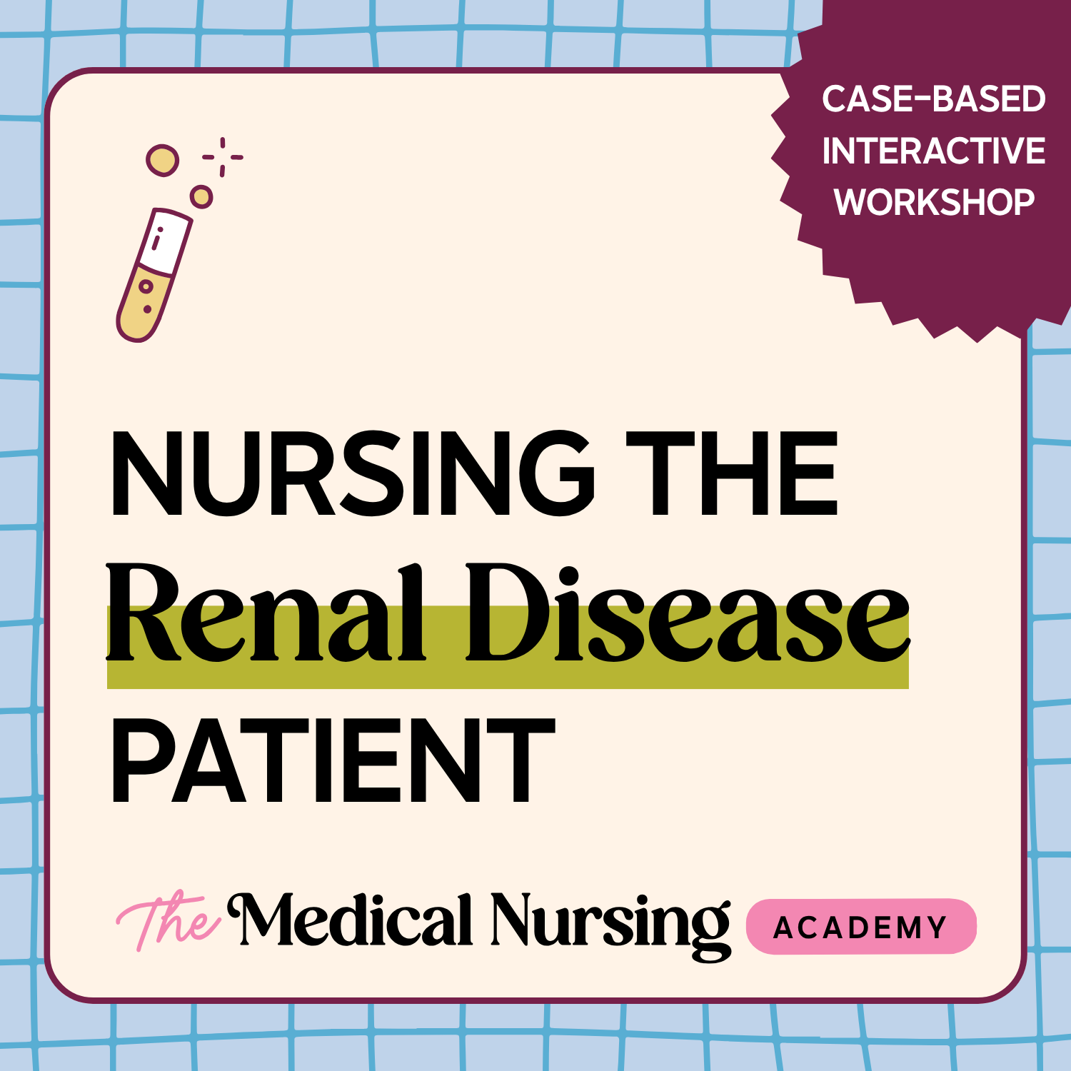 Medical Nursing Academy CPD course banner for Nursing the Renal Patient for Veterinary Nurses: A case-based interactive workshop on nursing patients with chronic kidney disease and acute kidney injury