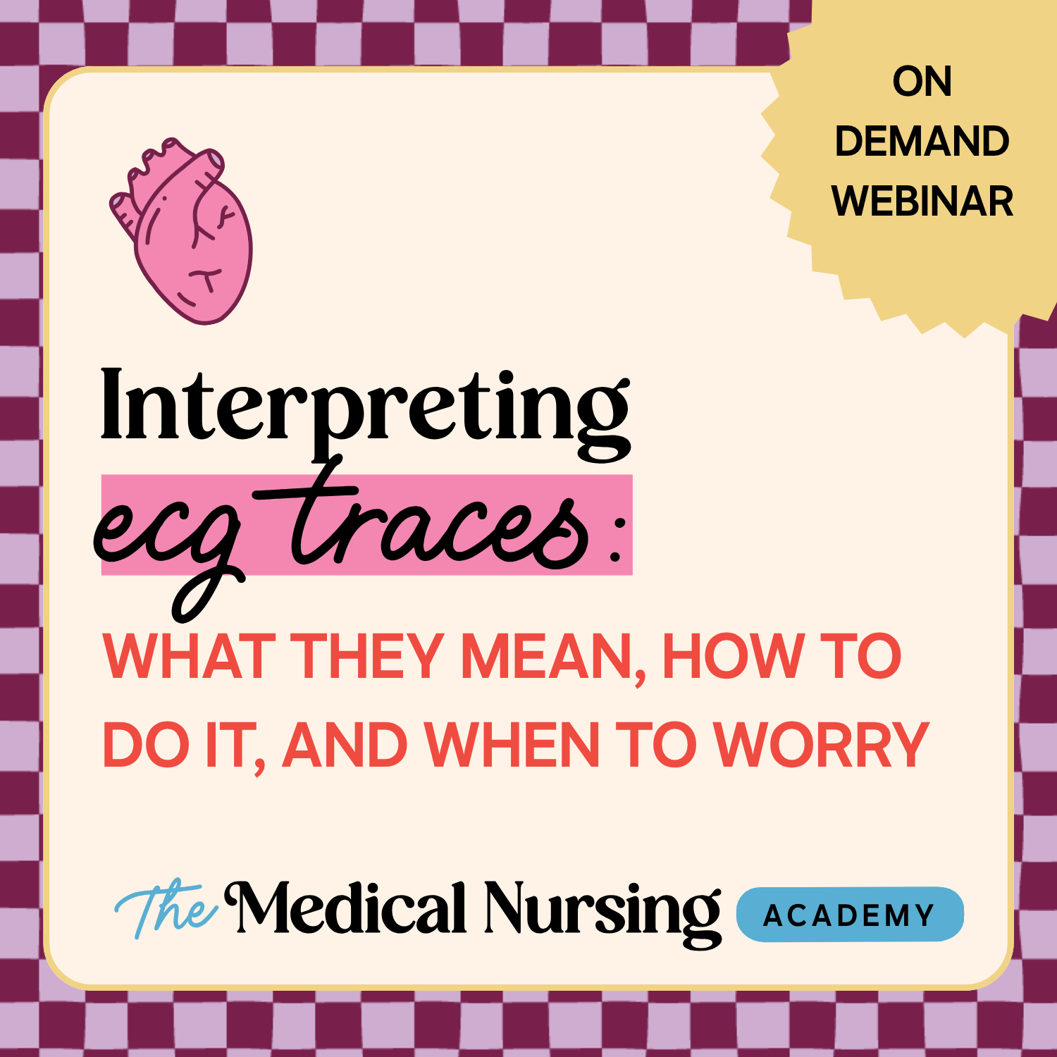 Medical Nursing Academy CPD course banner for Name That Arrhythmia for Veterinary Nurses: How to interpret ECGs and identify common arrhythmias in cats and dogs