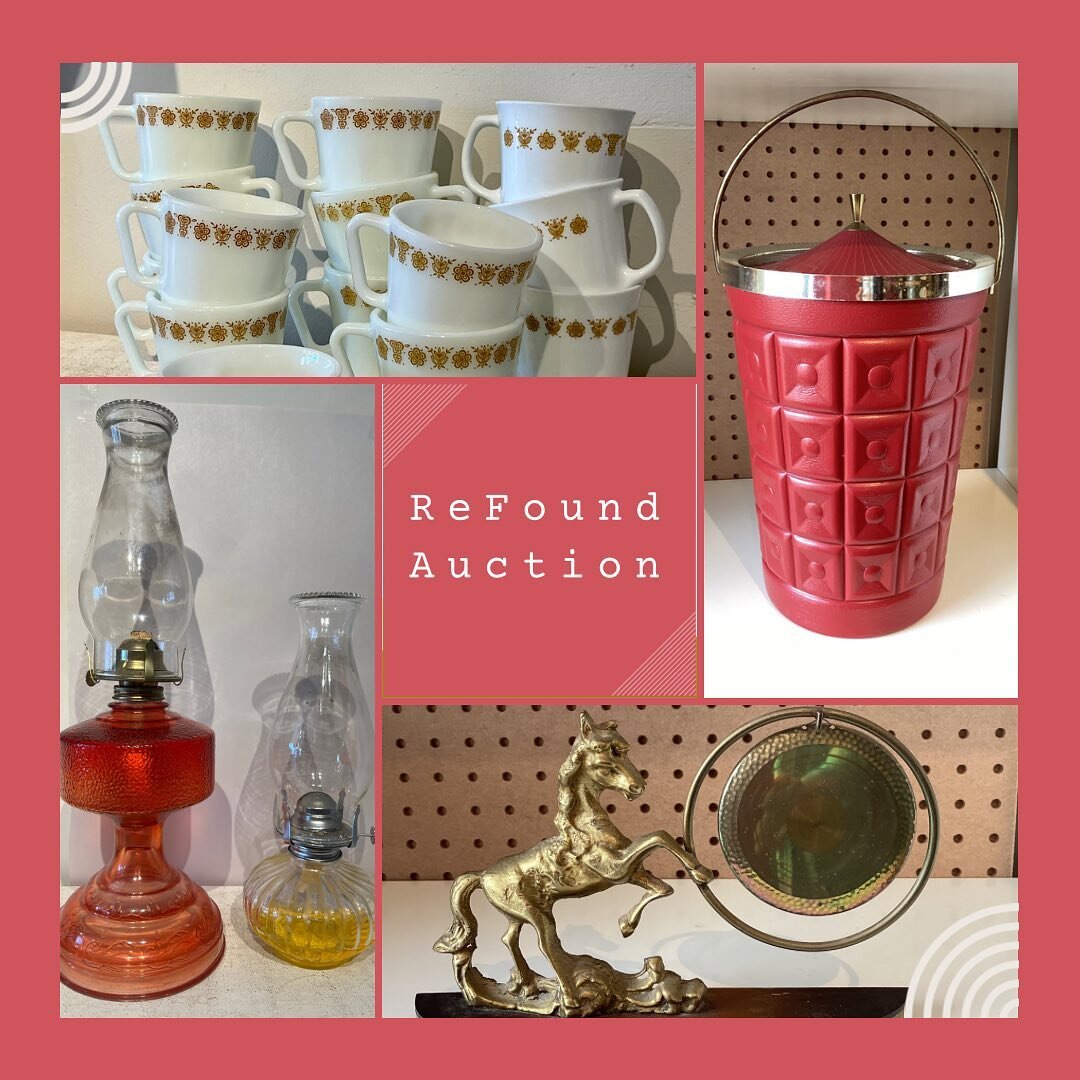 Snag a deal in our online auction! 

There are more than 60 lots available to bid on.

You&rsquo;ll find jewelry, furniture, decor and more!

The auction runs until May 24th

https://refound.hibid.com/catalog/455636/refounds-spring-2023-auction

⭐️ I