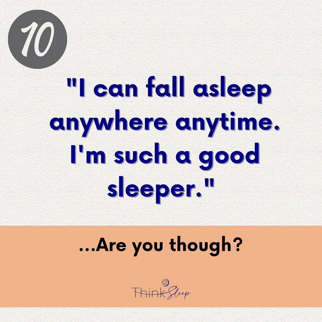 How many times have you heard someone say this? People often think they are great sleepers because they can fall asleep anywhere and anytime. This is not a flex. It's important to identify why you are able to fall asleep so quickly and so often. Why 