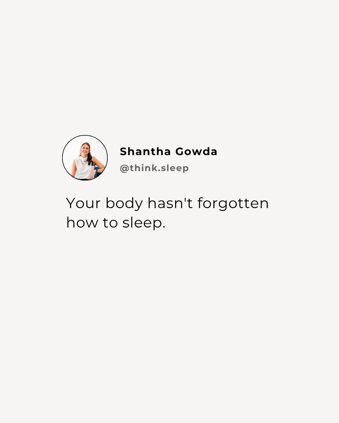 One of the quiet fears many people carry is, "Maybe I've lost the ability to sleep." It's an understandable thought when you've been struggling for months&mdash;or even years. 

But I rarely see a body that has forgotten how to sleep. That'