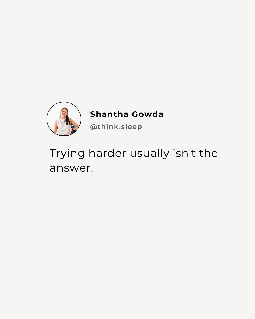When something feels important, trying harder is usually a great strategy. Studying. Training. Learning a new skill.

Sleep is different.

The harder people try to sleep, the more pressure they often create around it. That's one of the reasons insomn