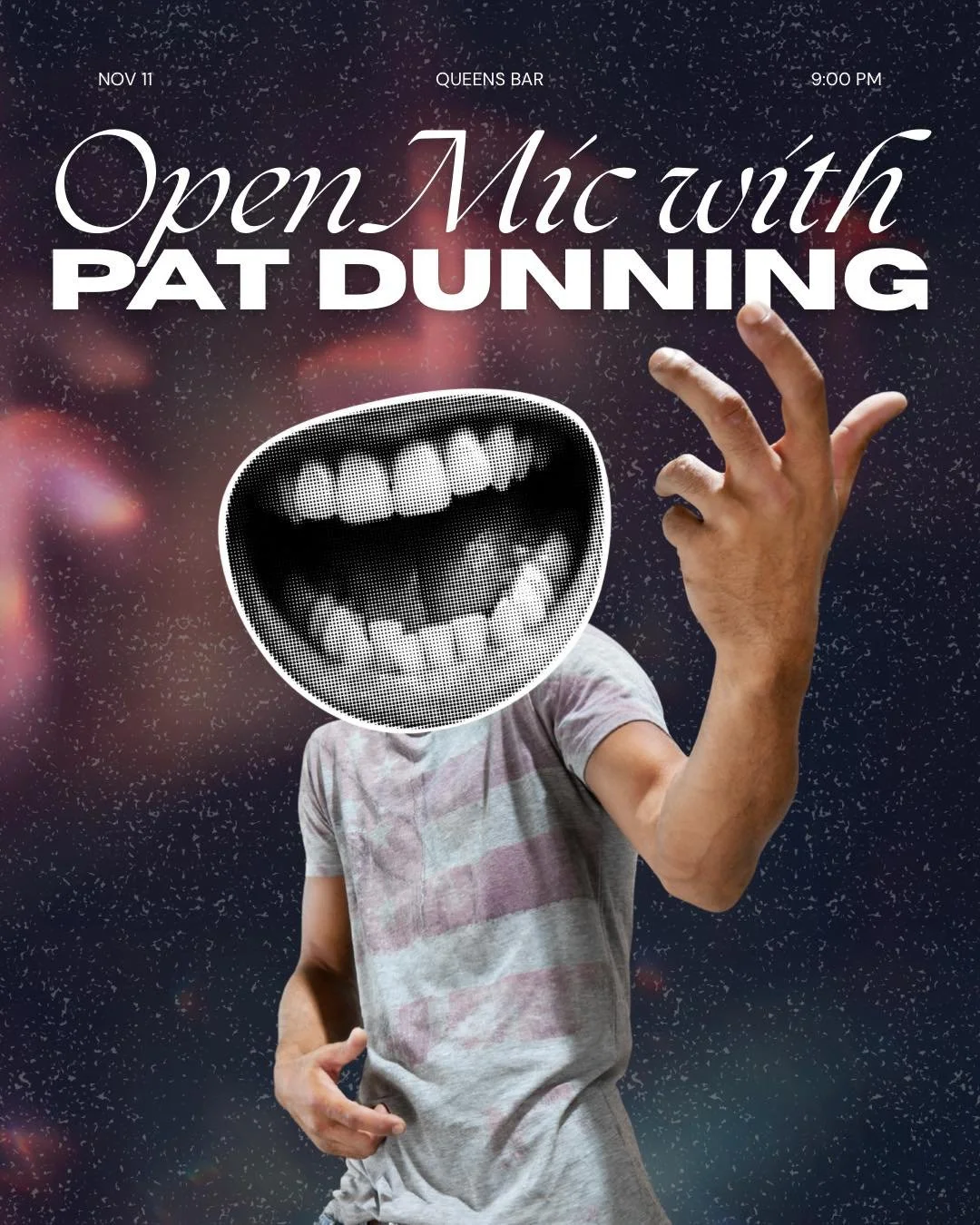 Sing it.
Strum it.
Let it all out.

Open mic @ 9pm.
Pat Dunning hosting.
