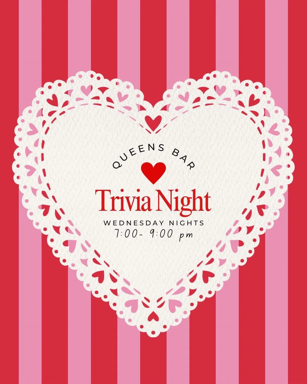 🧠 𝓣𝓻𝓲𝓿𝓲𝓪 𝓝𝓲𝓰𝓱𝓽 ⚡️

Think fast, drink beer, win money.

WEDNESDAYS 7PM&ndash;9PM

𝐓𝐡𝐞 𝐛𝐚𝐬𝐢𝐜𝐬:
&bull; $10 per team
&bull; Teams of up to 4 people
&bull; Drop-in / week-to-week (no commitment issues here)
&bull; Runs Jan 7 &ndash; M