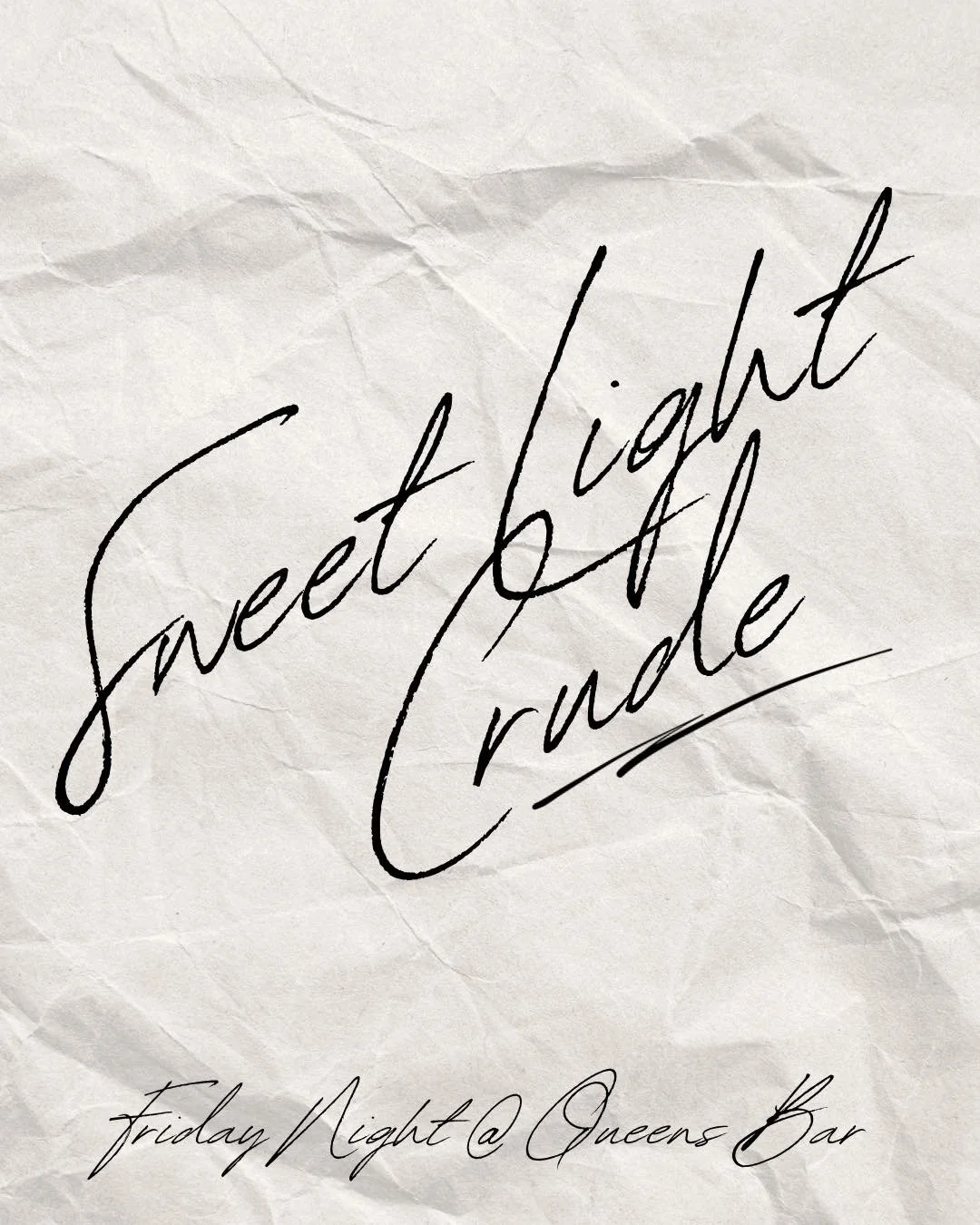 This Friday: Sweet Light Crude rolls in from Kincardine with the funk turned all the way up.

No cover, no reservations&mdash;just vibes.

8-11pm. DJ Brae spins &lsquo;til 2am.

𝘍𝘪𝘳𝘴𝘵 𝘤𝘰𝘮𝘦, 𝘧𝘪𝘳𝘴𝘵 𝘨𝘳𝘰𝘰𝘷𝘦𝘥 🎶