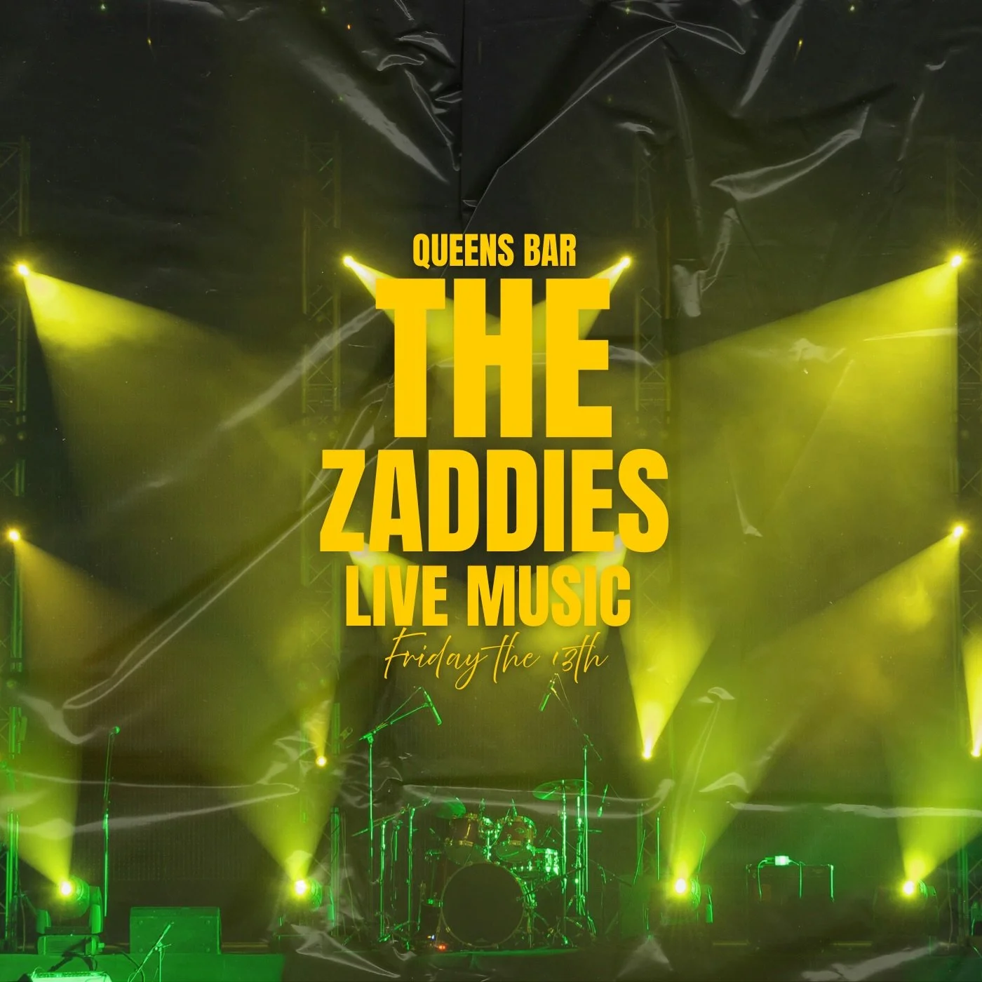𝕱𝖗𝖎𝖉𝖆𝖞 𝖆𝖙 𝕼𝖚𝖊𝖊𝖓𝖘 𝕭𝖆𝖗

The Zaddies are playing live&mdash;no cover, just good music.

🕗 8&ndash;11 PM
🍸 Strong drinks
🎶 Come hang out

See you Friday!