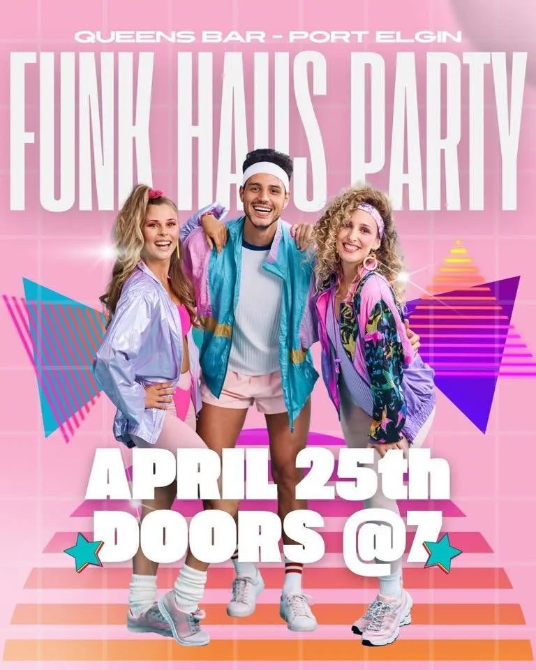 𝐅𝐮𝐧𝐤𝐡𝐚𝐮𝐬. 𝐀𝐥𝐥 &rsquo;𝟖𝟎𝐬. 𝐍𝐨 𝐟𝐢𝐥𝐥𝐞𝐫.

The best of the &rsquo;80s dance floor, played live. The original alternative.

📅 April 25, 2026
🕖 Doors @ 7pm
🎤 Show @ 8pm
📍 Queens Bar

Think New Order. Yaz. Depeche Mode. Madonna. Dur