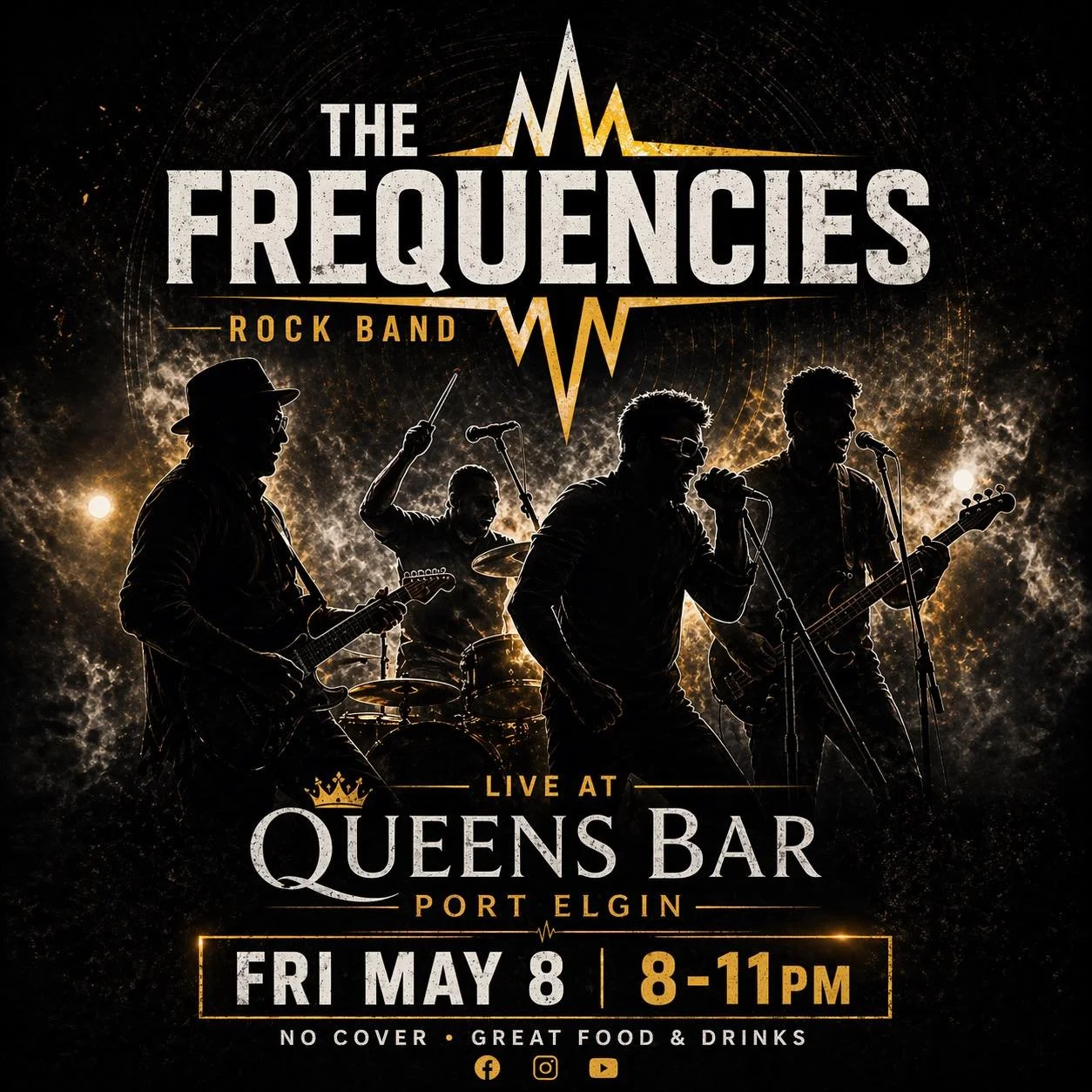 New band, same songs you already love 🎸

@thefrequenciesrockband are playing all your favourite cover songs live this Friday night.

📅 May 8th
🕗 8-11pm
📍 Queens Bar

No cover, good food, solid drinks, and enough rock to keep you up later than you