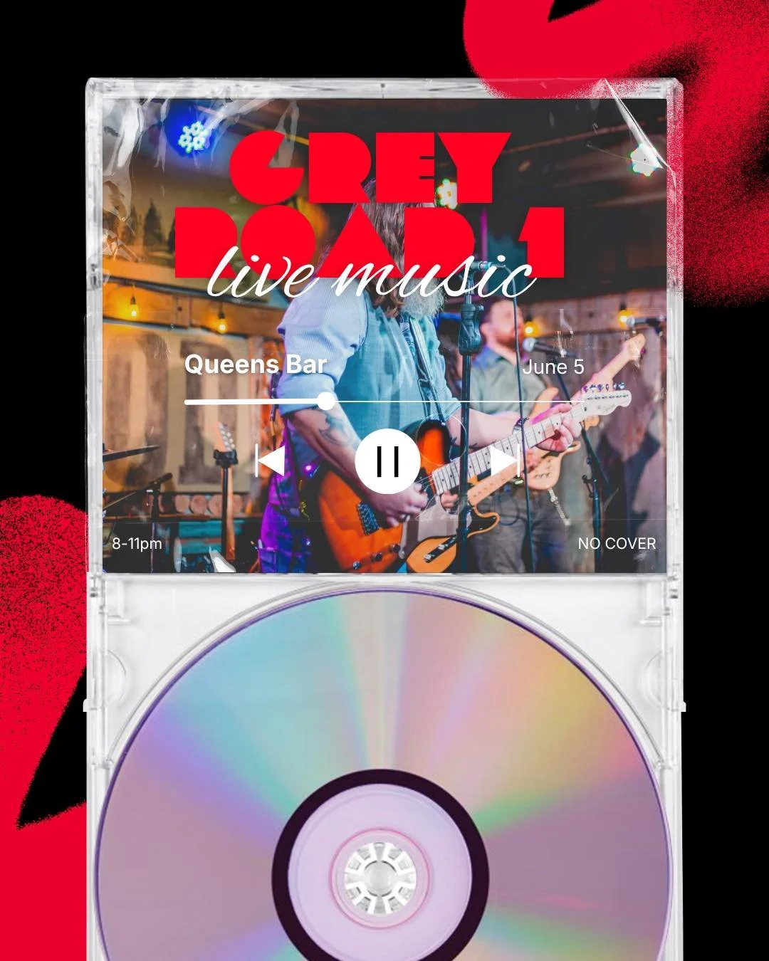 𝐅𝐑𝐈𝐃𝐀𝐘 𝐋𝐈𝐕𝐄 𝐌𝐔𝐒𝐈𝐂: @greyroad1 🎸

Live classic rock, funk, and blues starting at 9 PM.

Grab a drink, find a seat, and settle in for the night.

No cover. DJ Brae takes over after the band and keeps things rolling until 2AM.