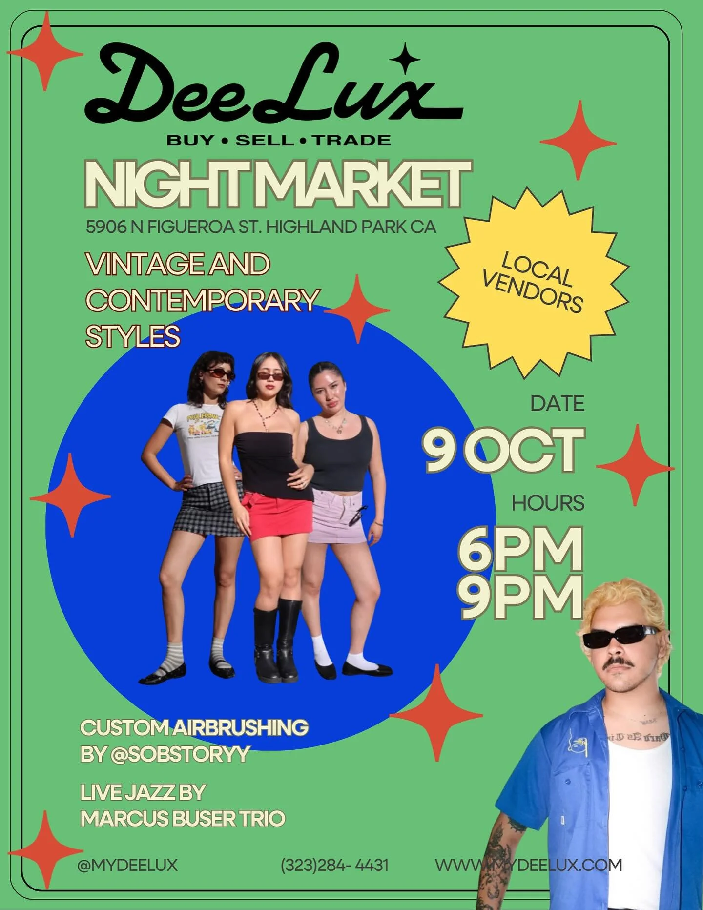 Join us Oct 9, 6pm-9pm at our Highland Park location for our Night Market! ⭐️

First 50 people to spend $50 get a free custom airbrushed tote by @sobstoryy 

Don&rsquo;t miss out on cool clothes, good music, and community! 🫟

5906 N Figueroa St, Hig