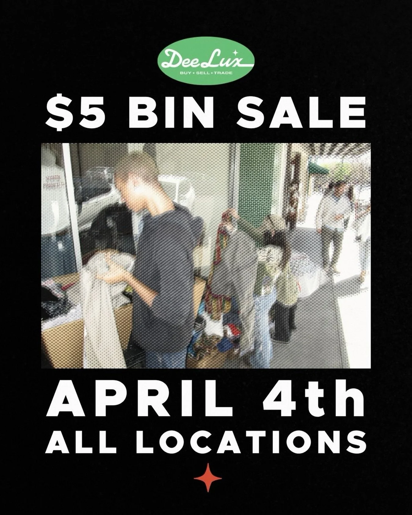 You know the drill&hellip; EVERYTHING IN BINS $5 ‼️

Saturday, April 4th | 11am - 4pm ⭐️
 
Claremont, Orange &amp; Highland Park

#binsale #clothingsale #vintagesale