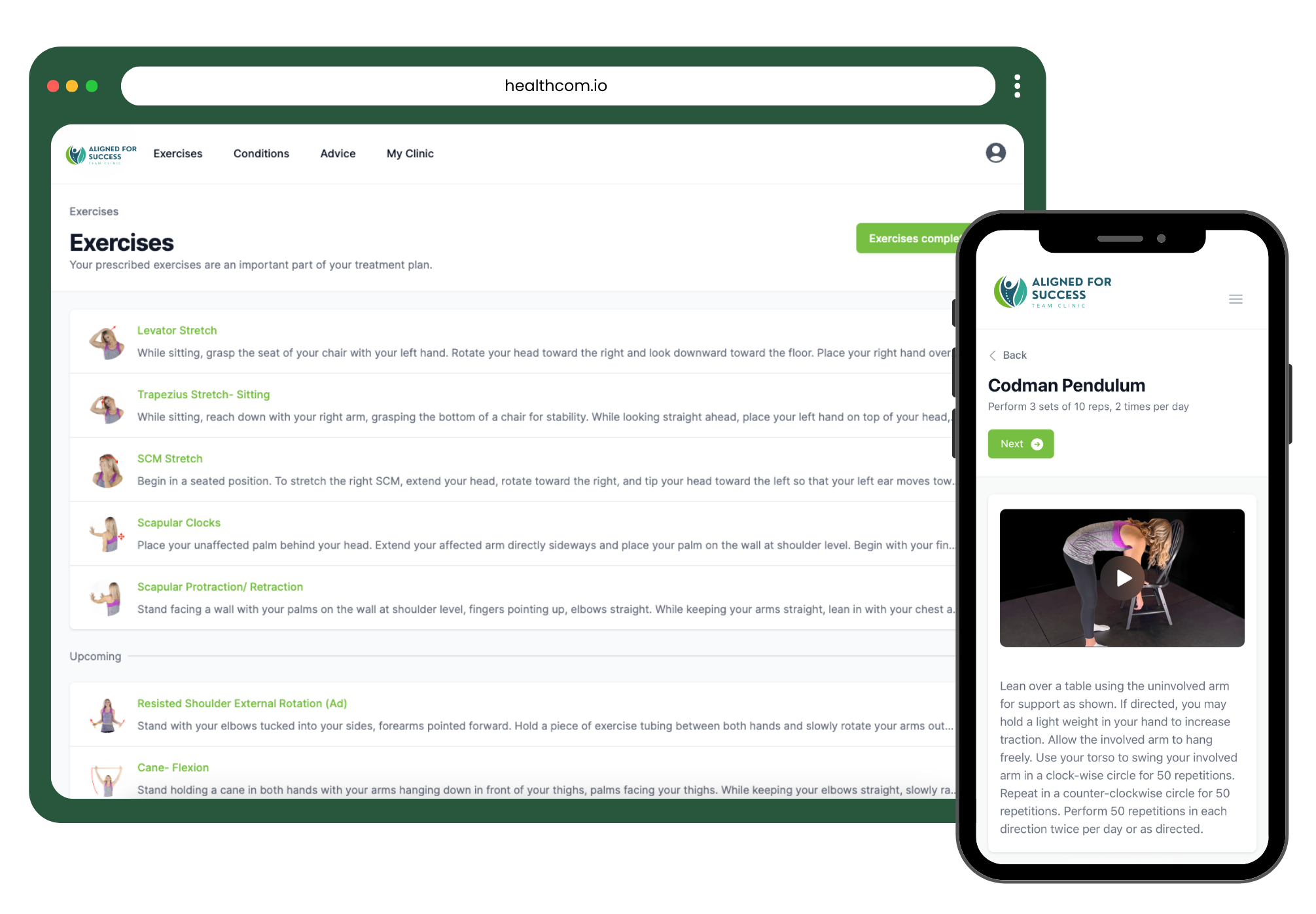 Chiropractic patient app
