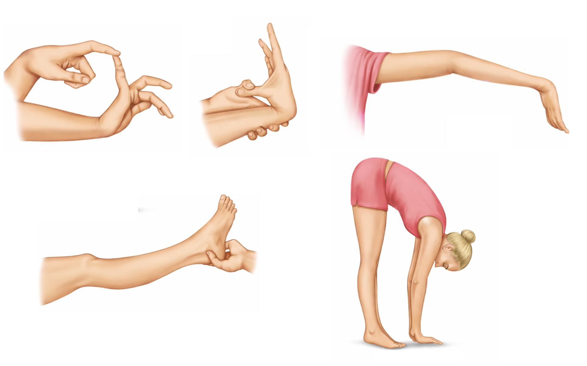 five Beighton maneuvers