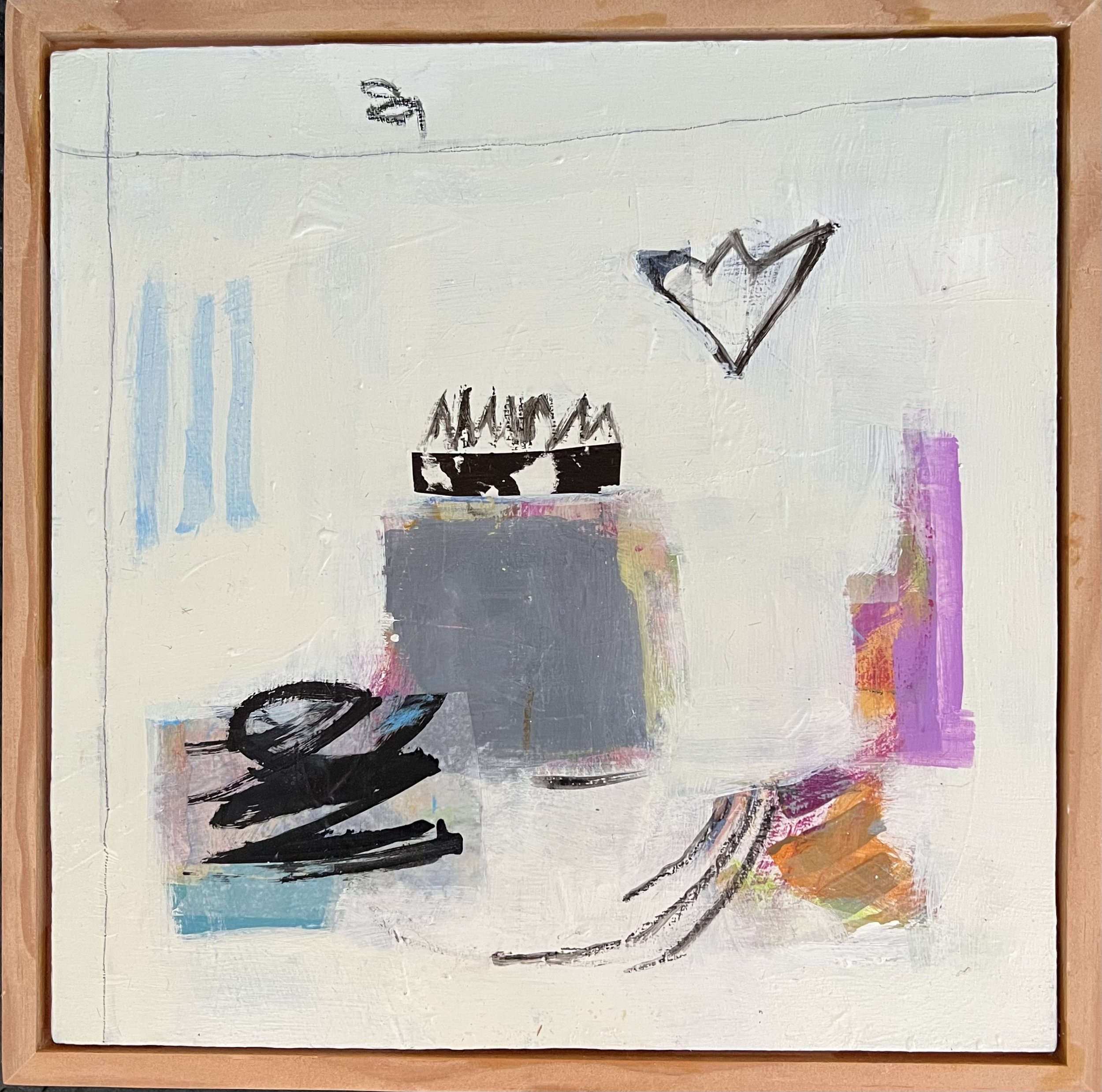 "Shifting", Mixed Media On Panel, 12" x 12" Framed, $360