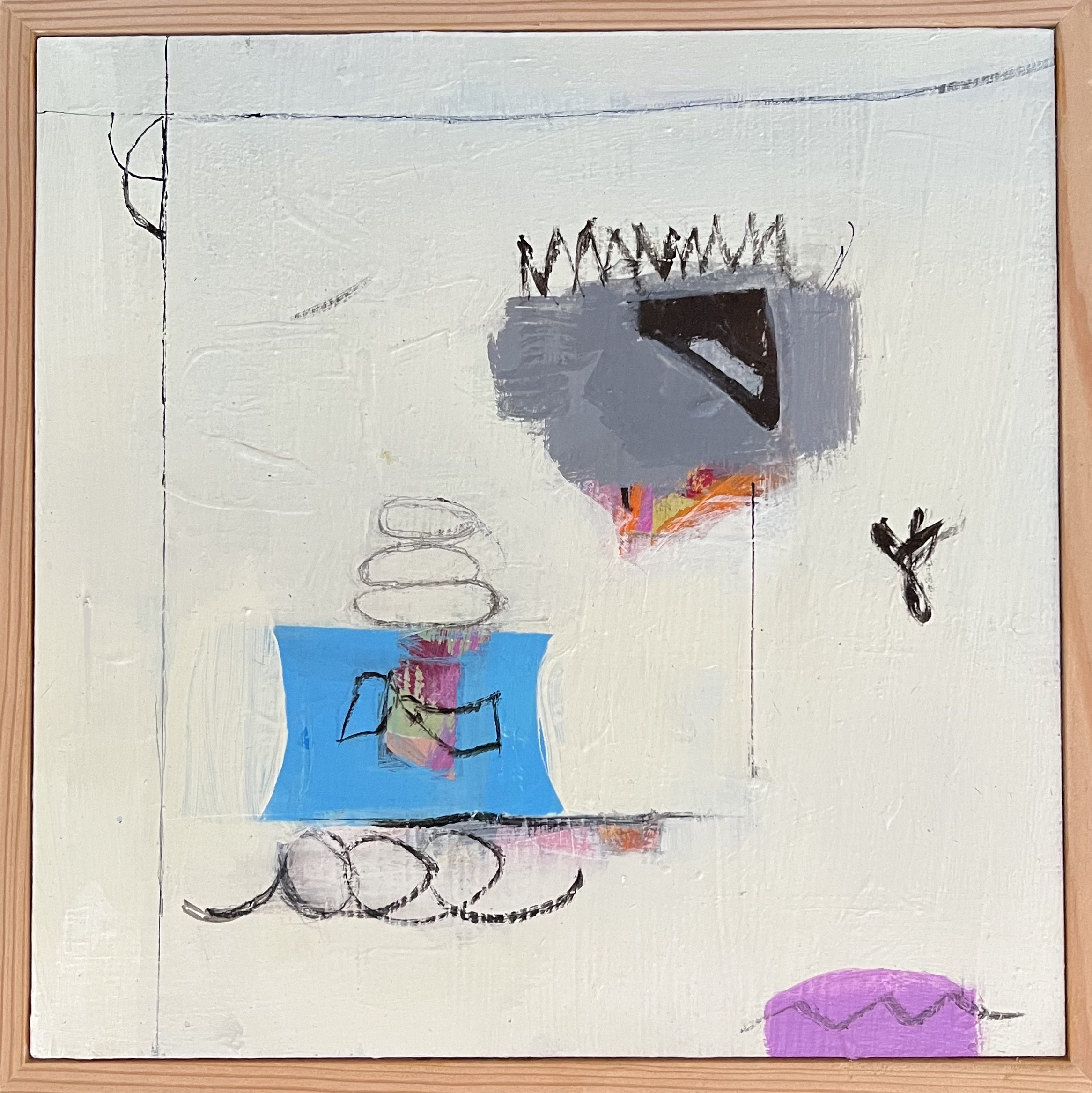 "Billow", Mixed Media On Panel, 12" x 12" Framed, $360
