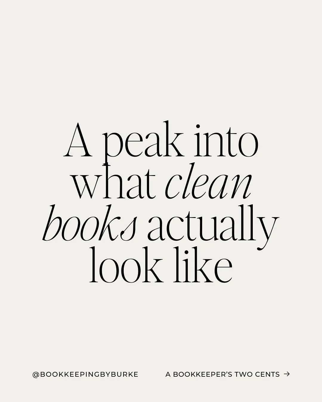 Want to know if your bookkeeping passes my clean books test? 👀

➡️ Swipe for my clean books checklist.

If you already know you can't check off all those boxes, this is your sign to hire me for a bookkeeping clean-up this fall! ☑️