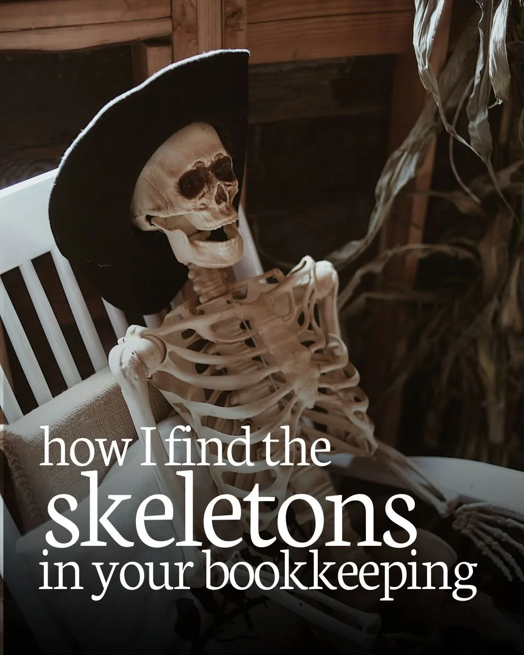 Did you know I offer a service where I take a fine-tooth comb to your business and look for all the &quot;skeletons&quot; that are hiding out? 🔍

It's called a diagnostic review! 

Basically, I'm looking through your books for these things:

&rarr; 