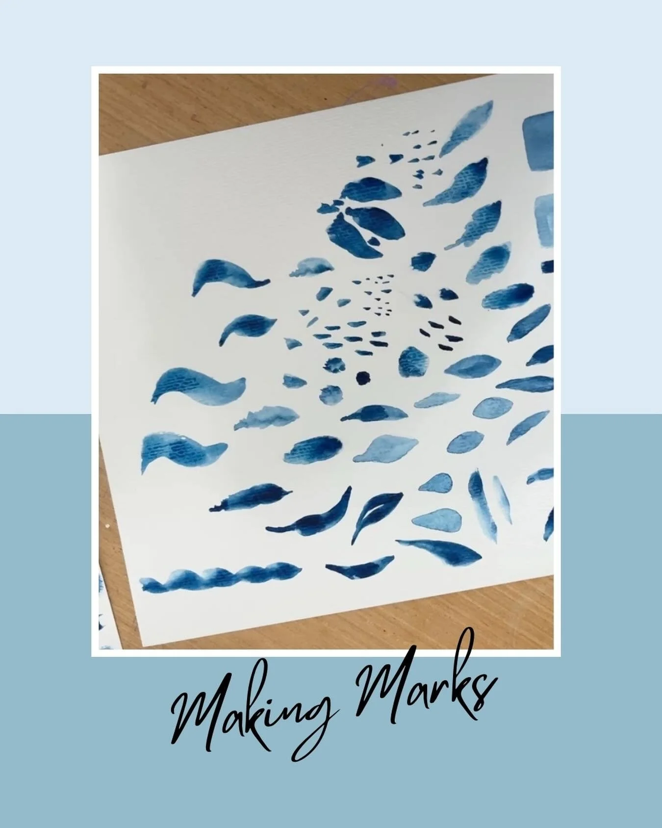Sometimes, simply making marks is the thing that gets your creative juices flowing. As I put brush to paper, I am thinking about how I might use these in my next collection.