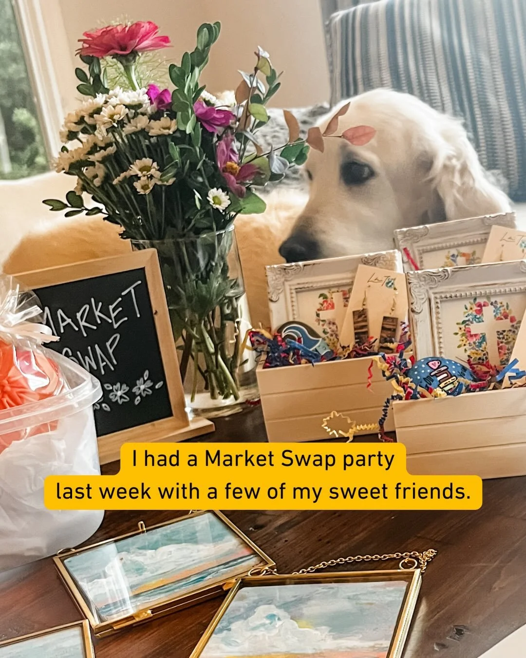 I had a Market Swap party last week with some sweet friends of mine. We giggled like teenagers, ate charcuterie, swapped handmade gifts, and made succulent planters. This kind of night with girlfriends fills my heart. 🥰

If you haven&rsquo;t done th