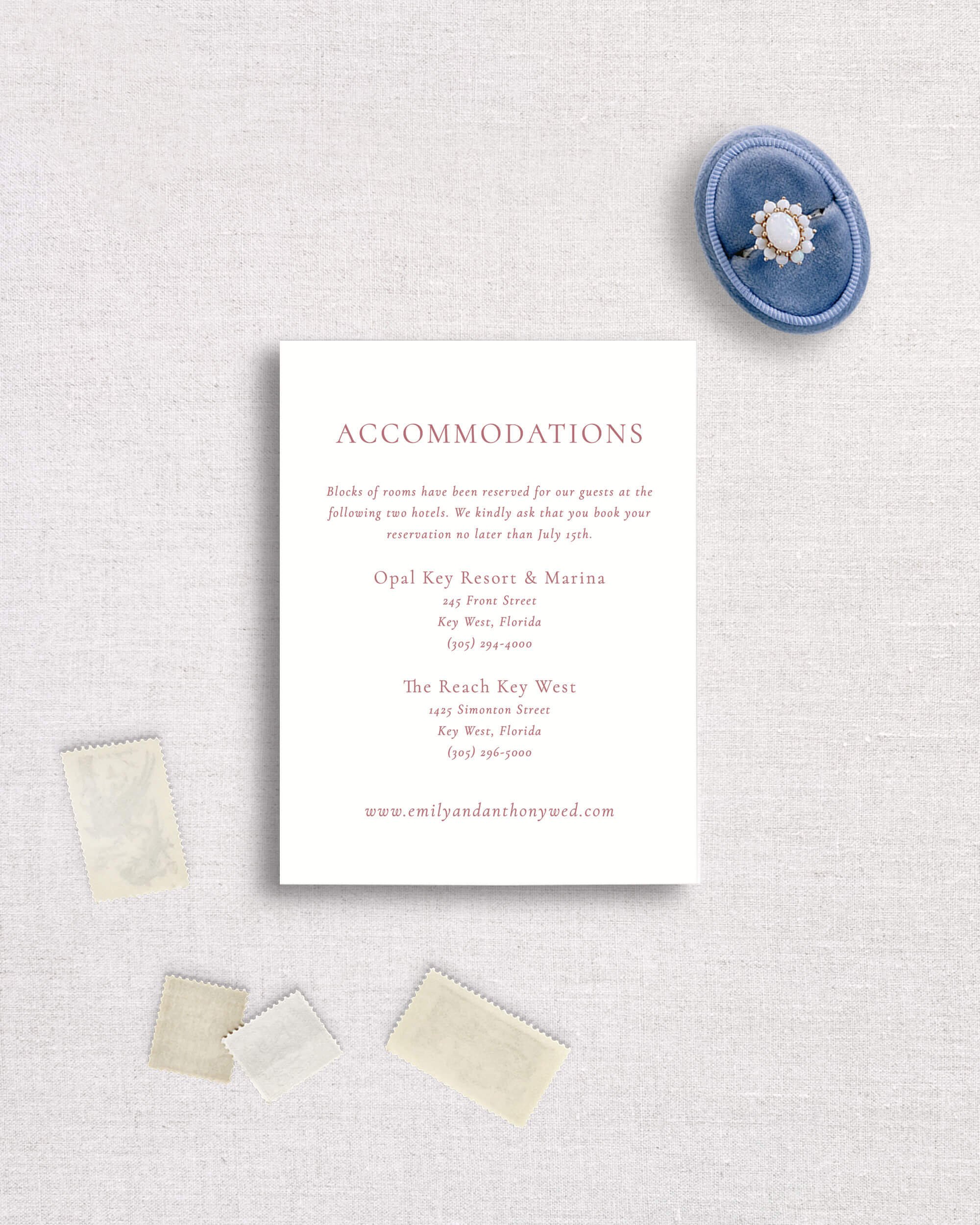 Emily suite collection details wedding weekend events card semi-custom classic timeless minimal design