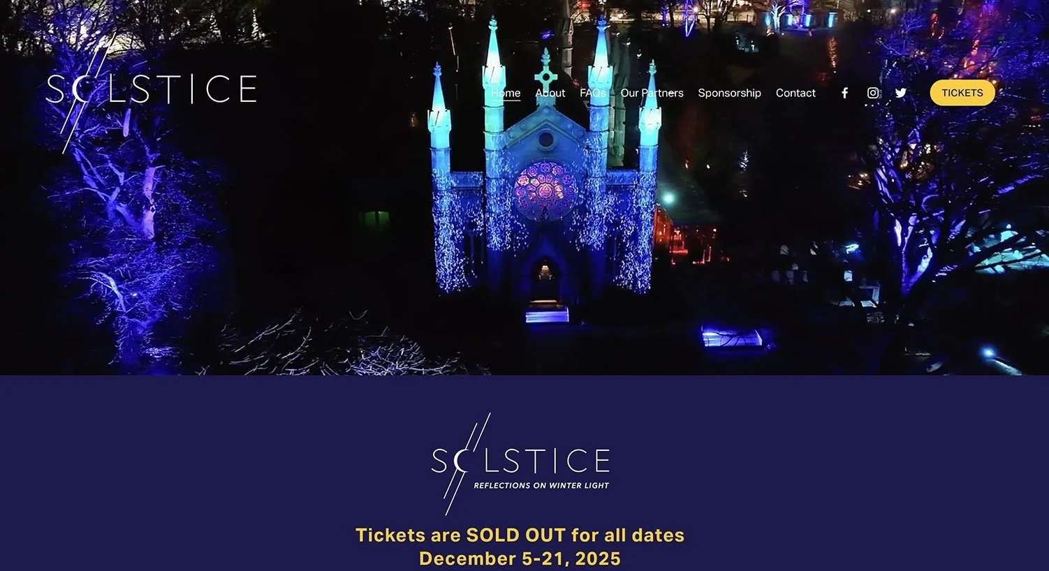 Mount Auburn Cemetery Winter Solstice Event Website