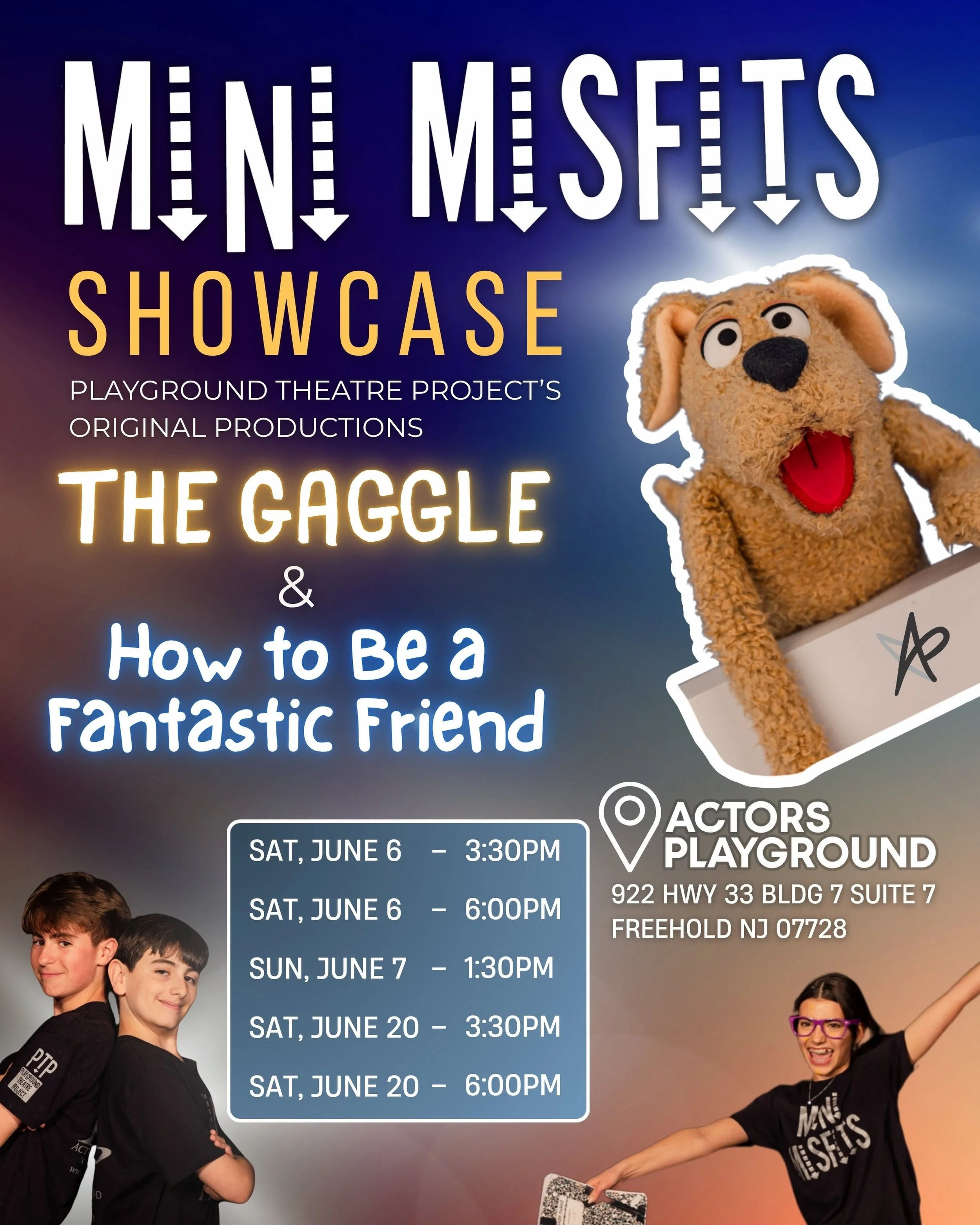 🎭 The @minimisfits are taking the stage at @actors_playground for our annual showcase performances!

👉 Teachers, counselors, anti-bullying specialists, coordinators, principals, and administrators are invited to attend FREE and see firsthand why Th