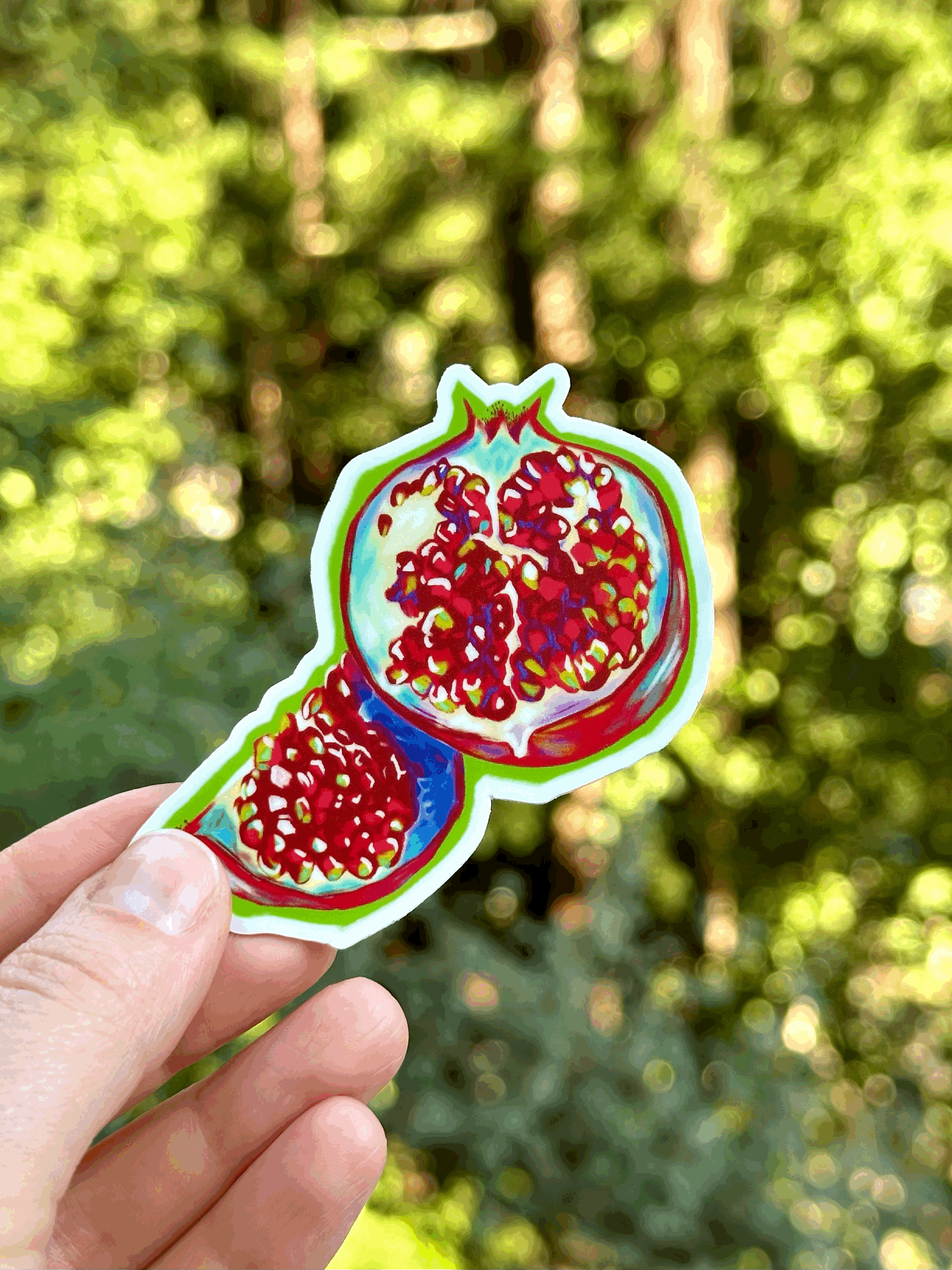 Pomegranate Vinyl Sticker