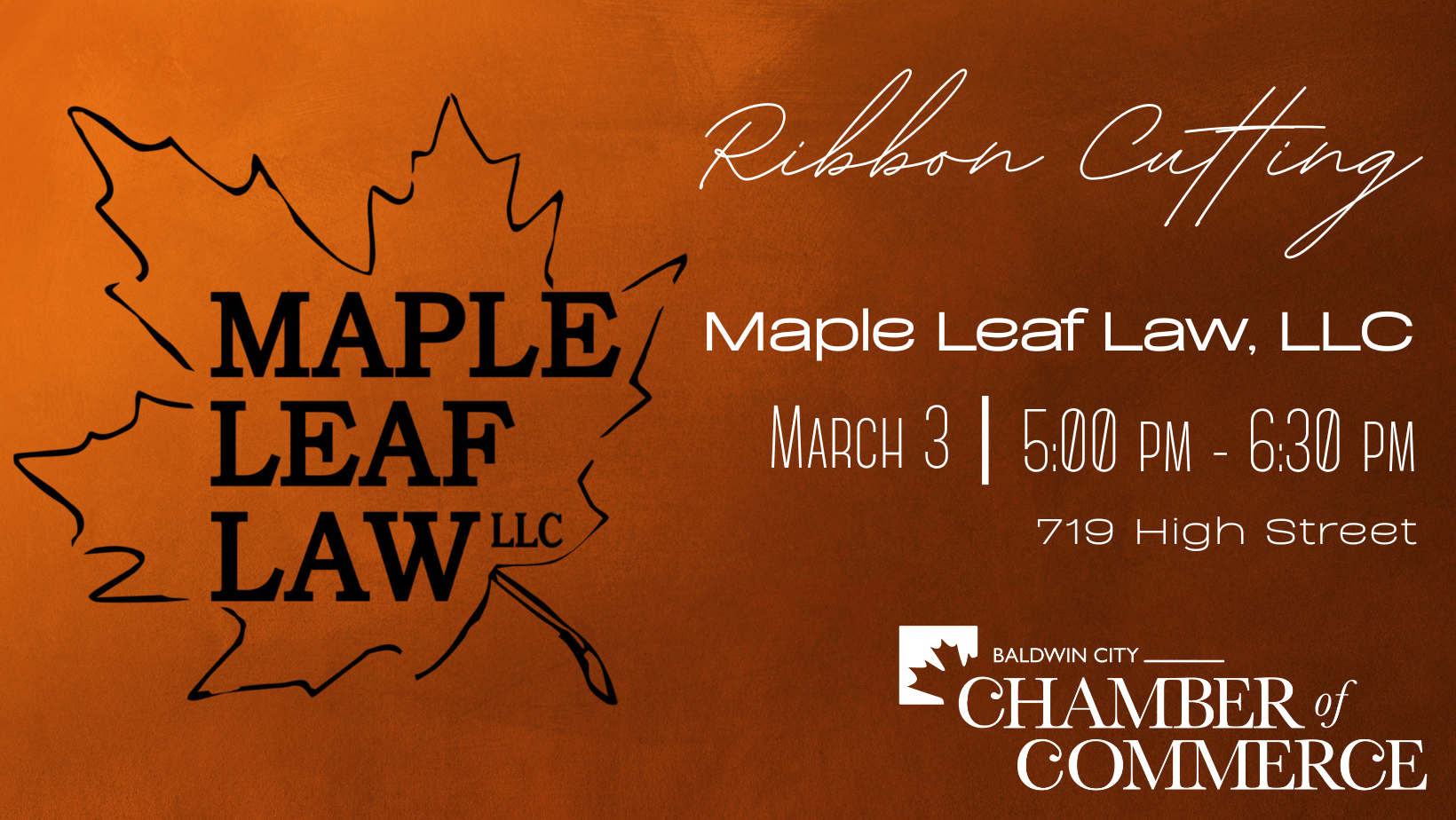 Maple Leaf Law Ribbon Cutting