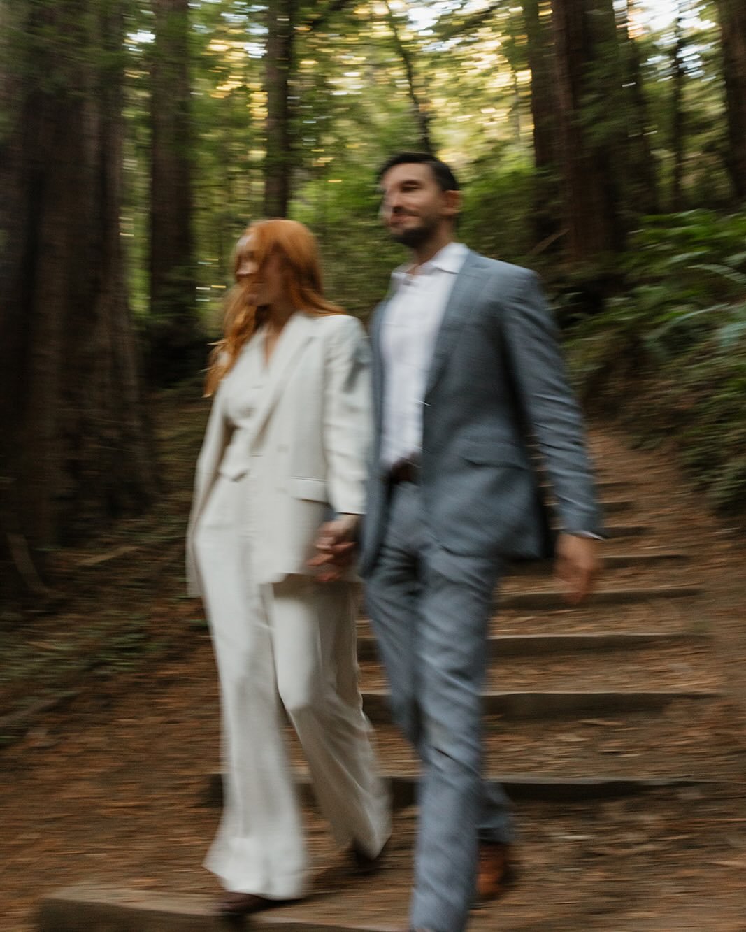 Wren and Ross eloped in the Muir Woods with their closest friends and family. It was a misty day in the Bay Area which created a beautiful backdrop for their portraits. We started the day at a library in Sausalito, drove out to Muir Beach lookout and