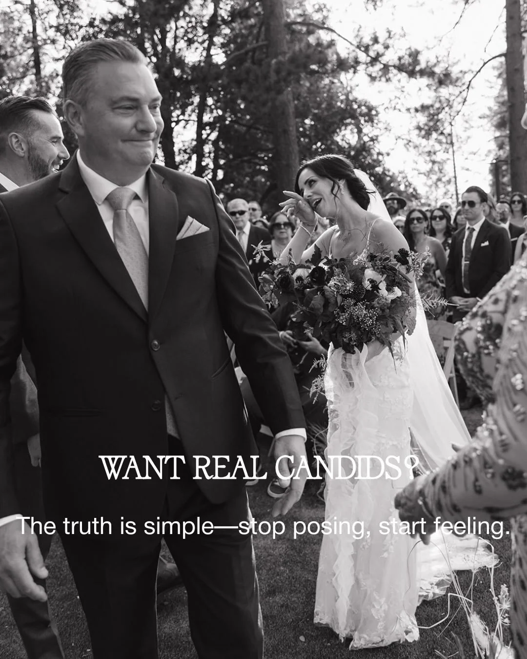 If you want genuine, candid photos on your wedding day, here&rsquo;s how to set yourself up for success&mdash;from a Seattle wedding photographer who&rsquo;s seen what really works:

1. Be present, not perfect.
Candid photos happen when you&rsquo;re 