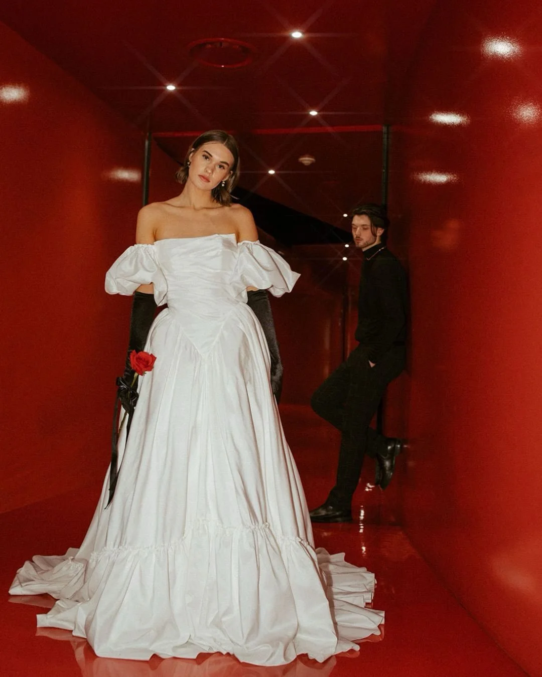 A Valentine&rsquo;s wedding portrait session should feel like you &mdash; not a copy of anyone else.

Yes, we can do a red room and roses. But what makes it unique is how we style and shape it around your energy. Maybe it&rsquo;s bold red lipstick an