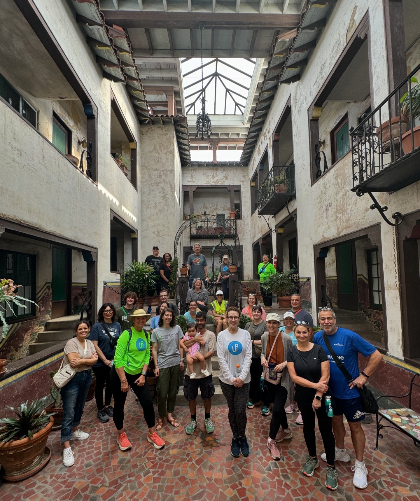 713Walks Midtown Cultural Arts District!! More photos from Saturdays experience soon. Here is one of our fantastic stops with Preservation Houston at the breathtakingly beautiful historic Isabella Court.  It was as if we stepped back in time to a pla