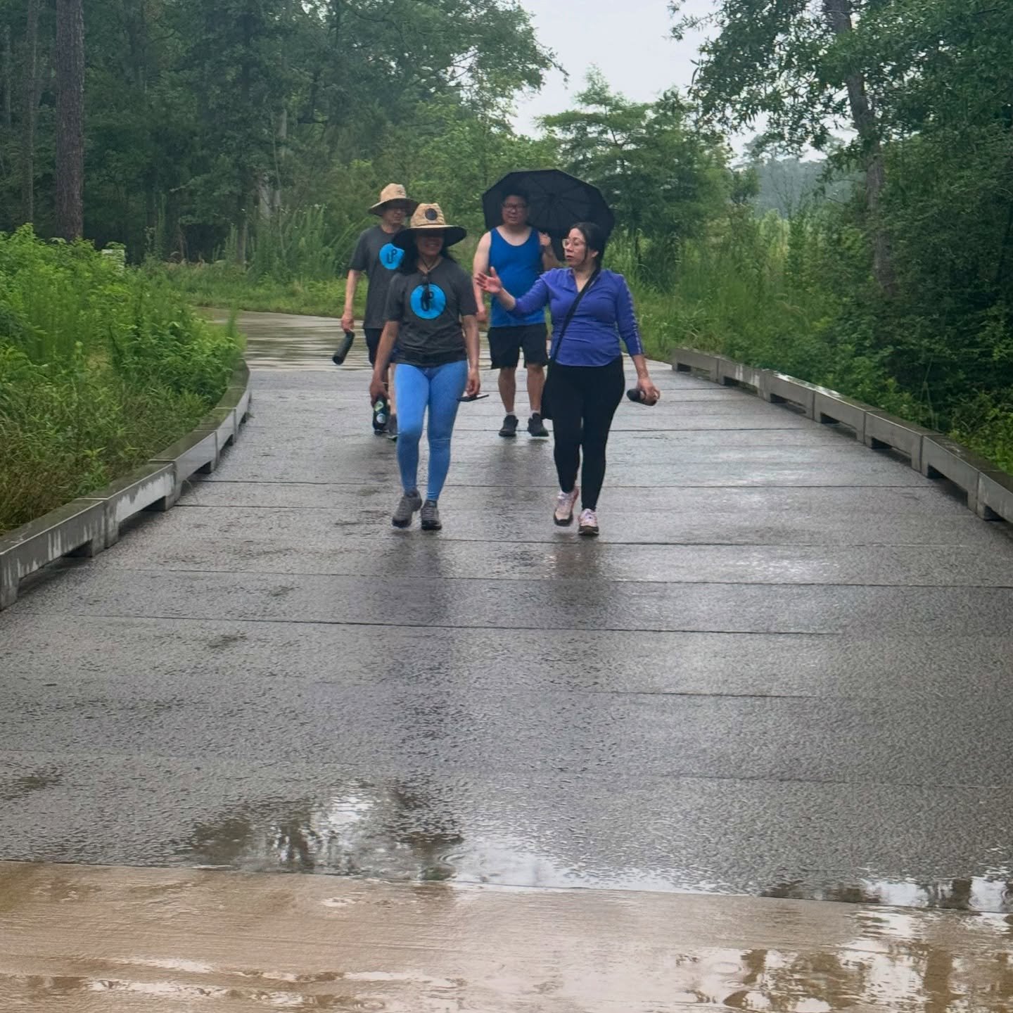 A little precipitation met us on the trail but we didn&rsquo;t mind because Wellness Walk Friday is rain or shine! Join UP and see for yourself all the profound benefits of: Nature, Movement, and Connection. @memorialparkconservancy