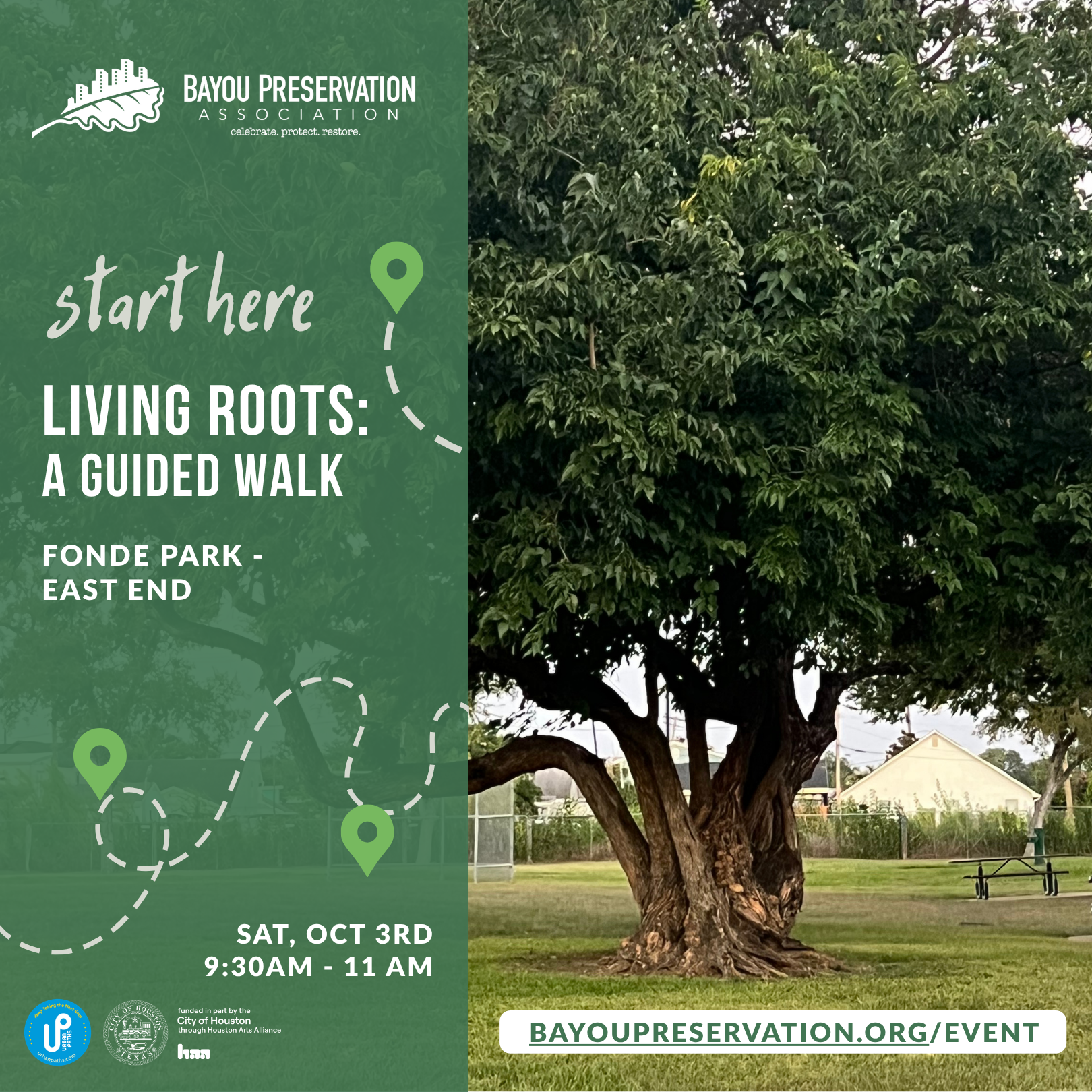 Living Roots: A Guided Walk Bayou Preservation Association