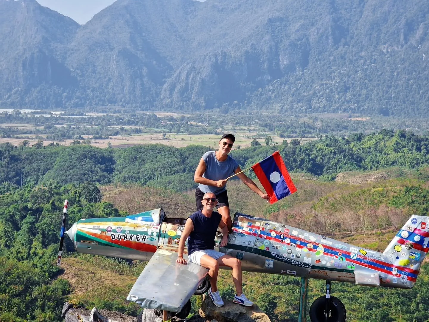 🌄 Up mountains? ✅ Trekking trails? ✅ Hot air balloon ride? ✅ Yup, that&rsquo;s how we do Laos, Vang Vieng style! 🎈😎

From epic views to quirky airplane selfies 🛩️💥, every day is an adventure with a splash of fun and a lot of laughs! 🌈💚

Lookin