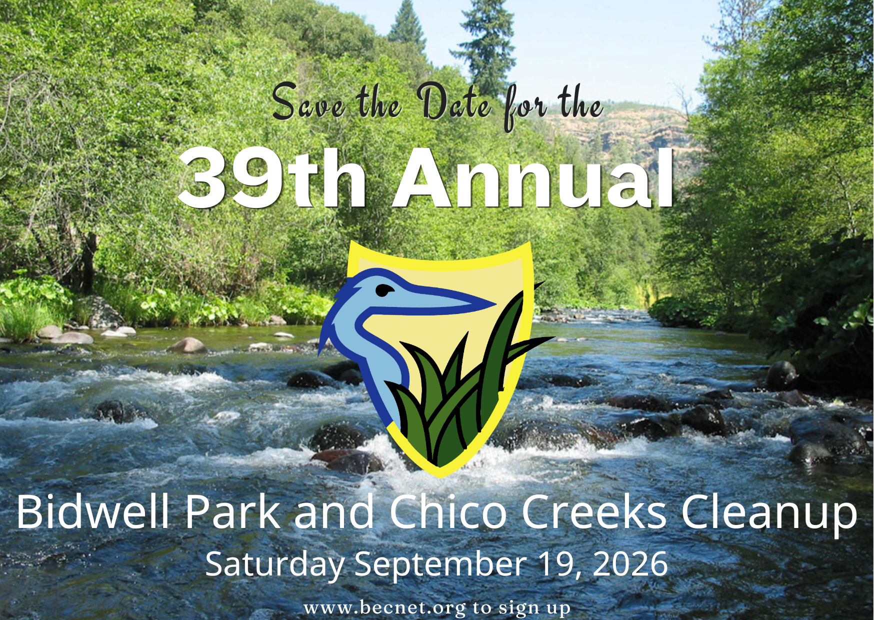 39th Annual Bidwell Park and Chico Creeks Cleanup